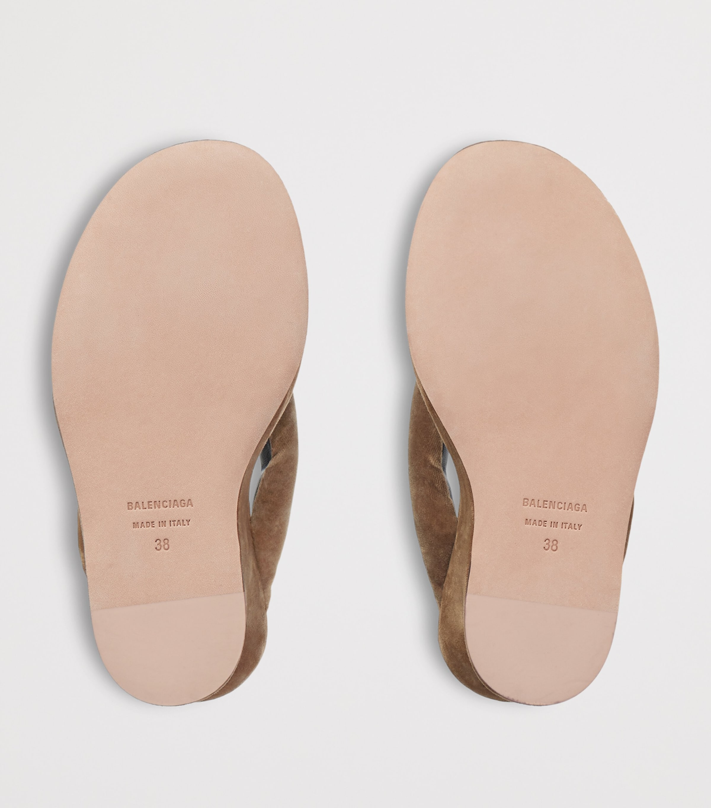 Balenciaga Velvet Gaeta Thong Wedge Sandals 90 Image 5