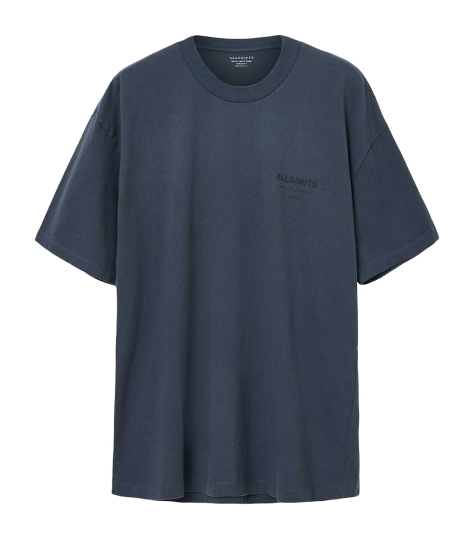 Organic Cotton Underground Print T-Shirt MOONSTONE BLUE Image 1