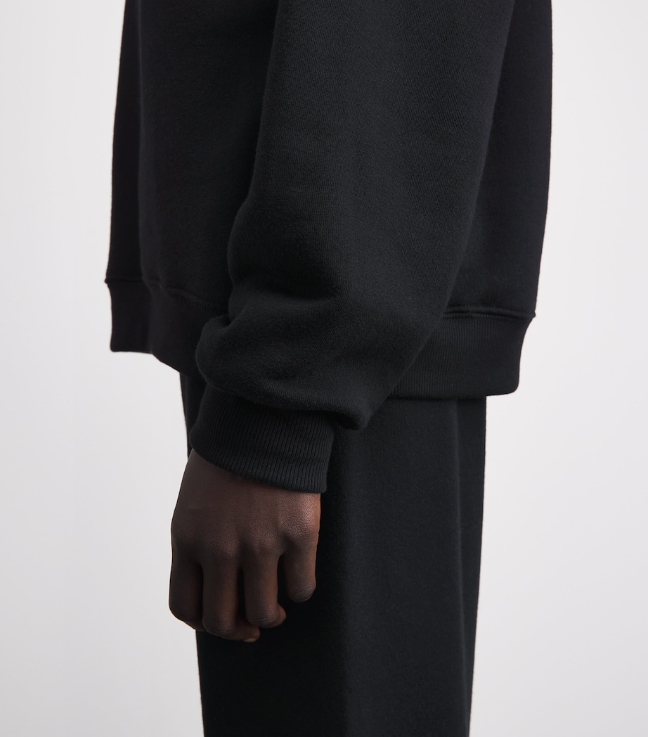ÉTERNE Womens French Terry Oversized Sweatshirt Black Image 3