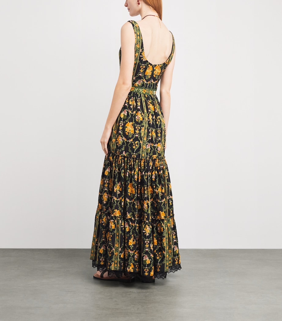 Floral Azulejo Cordillera Maxi Dress MULTICOLOR Image 3