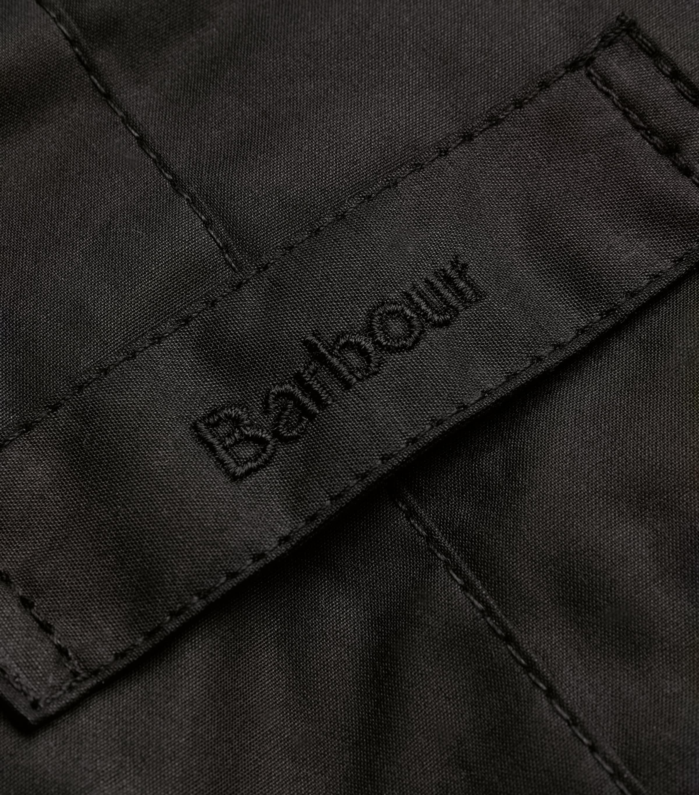 Hooded Wax Jacket BLACK Image 4