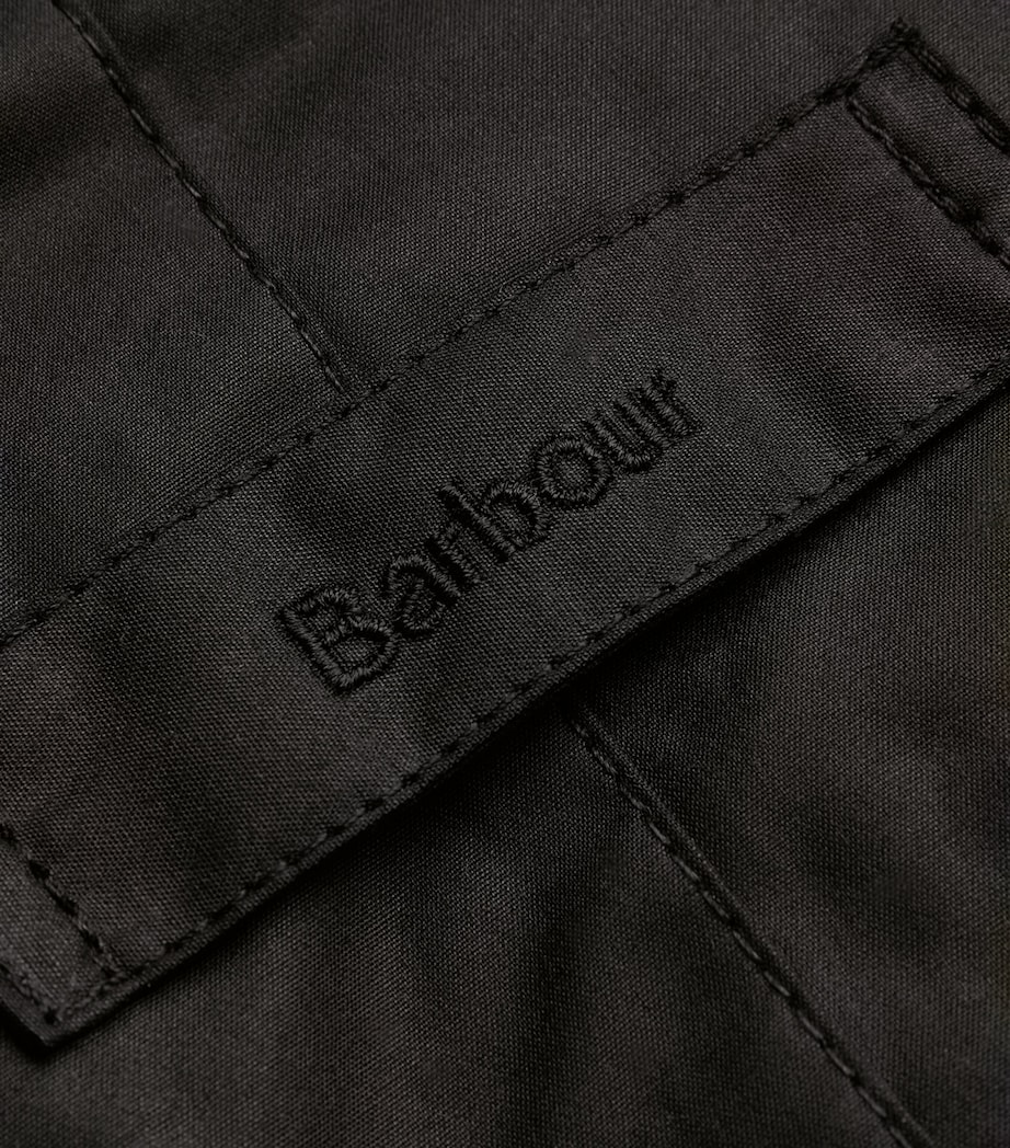 Hooded Wax Jacket BLACK Image 5