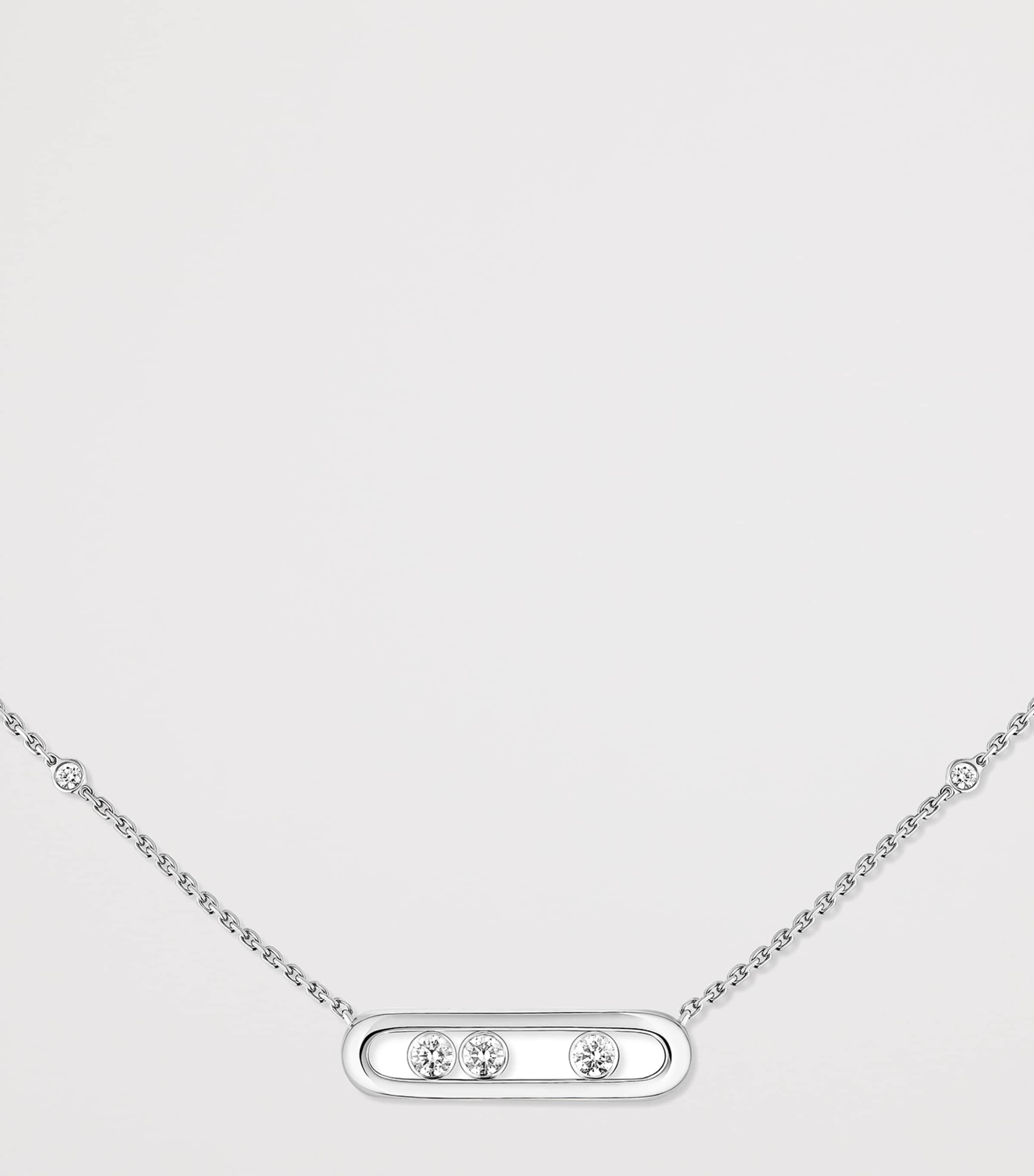 Messika Move Classique White Gold and Diamond Necklace (0.14ct) White Gold Image 3