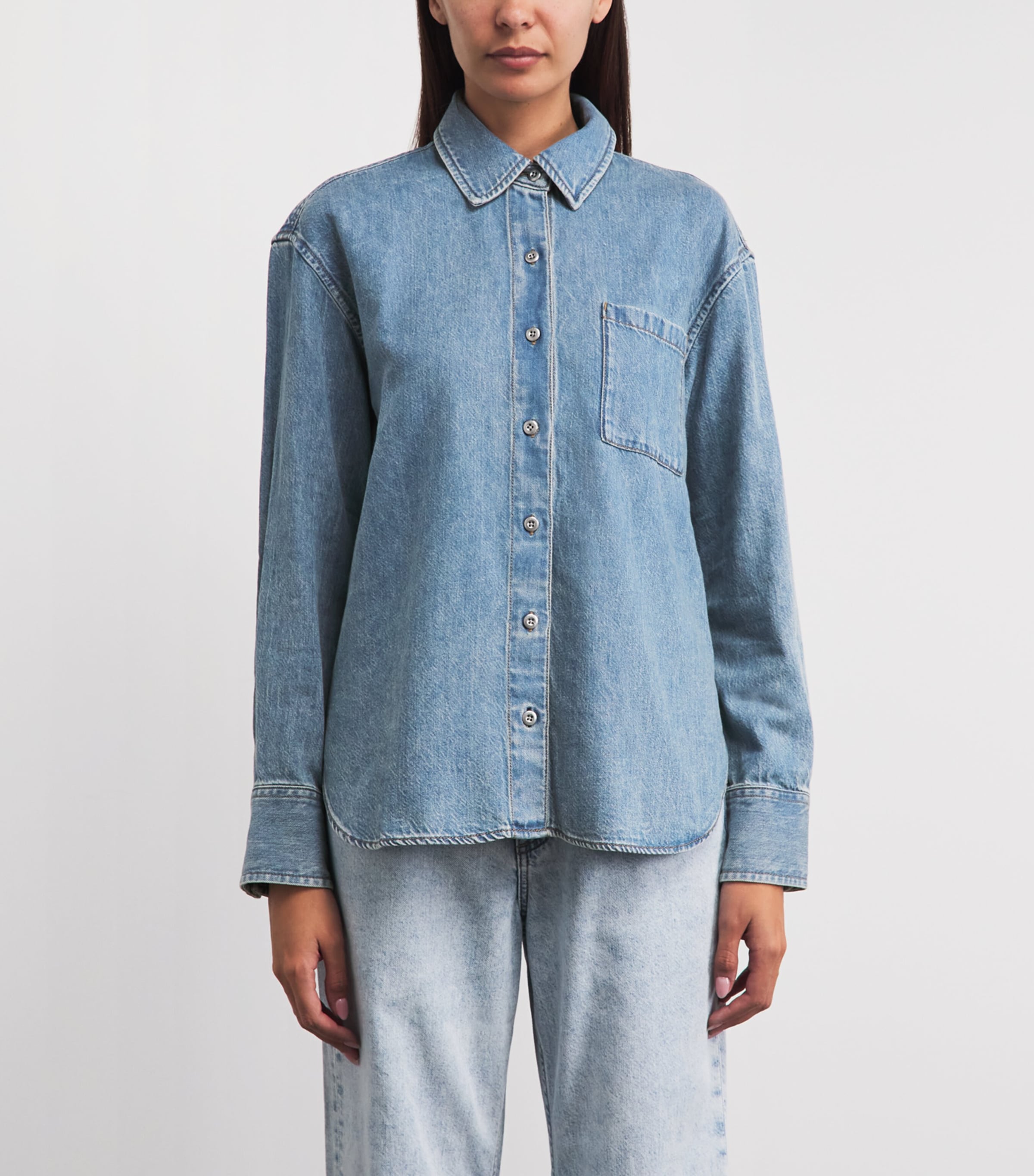 Rag & Bone Womens Connie Denim Shirt Everglade Image 4