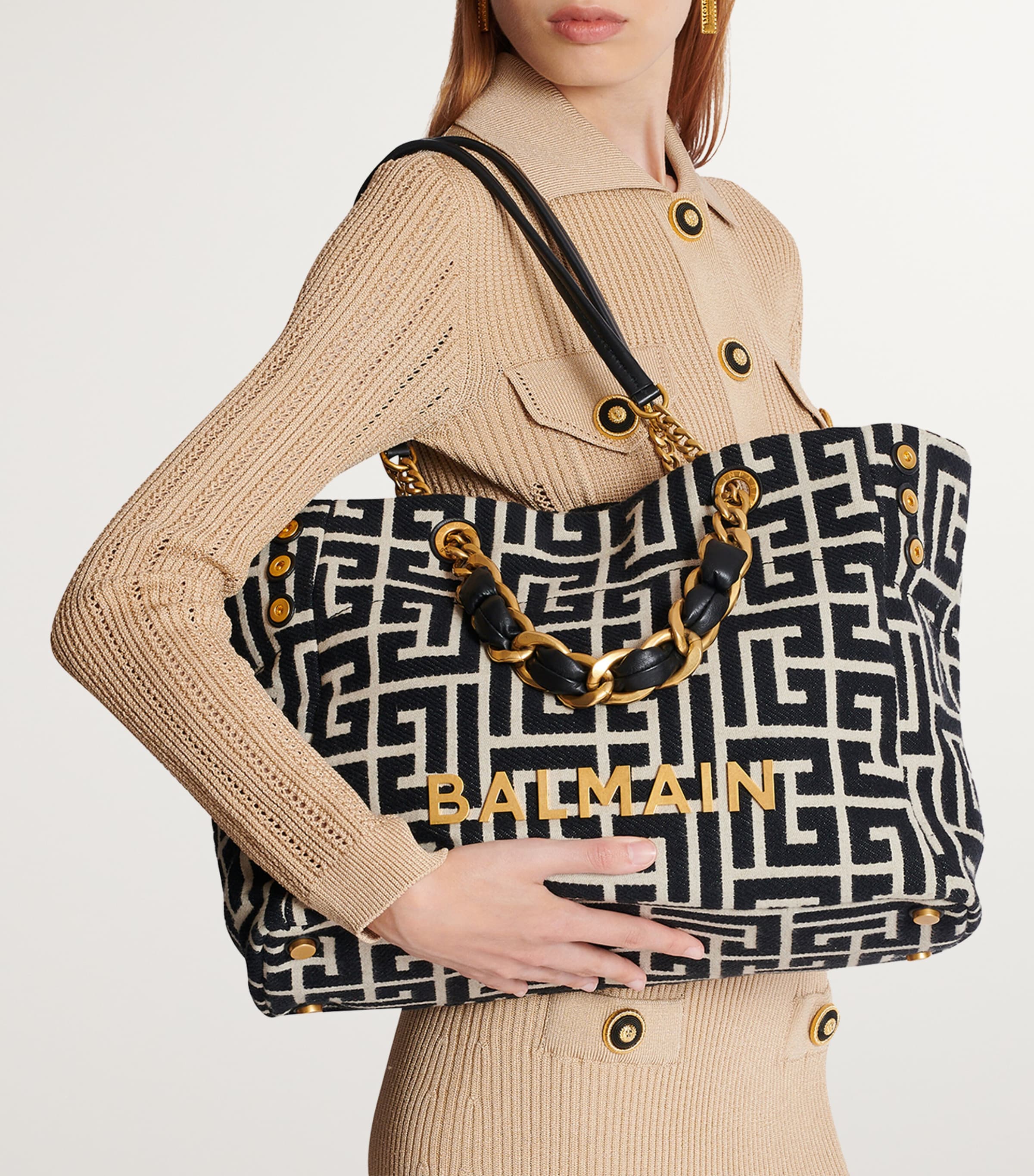 Soft Jacquard 1945 Tote Bag GFE IVOIRE/NOIR Image 2