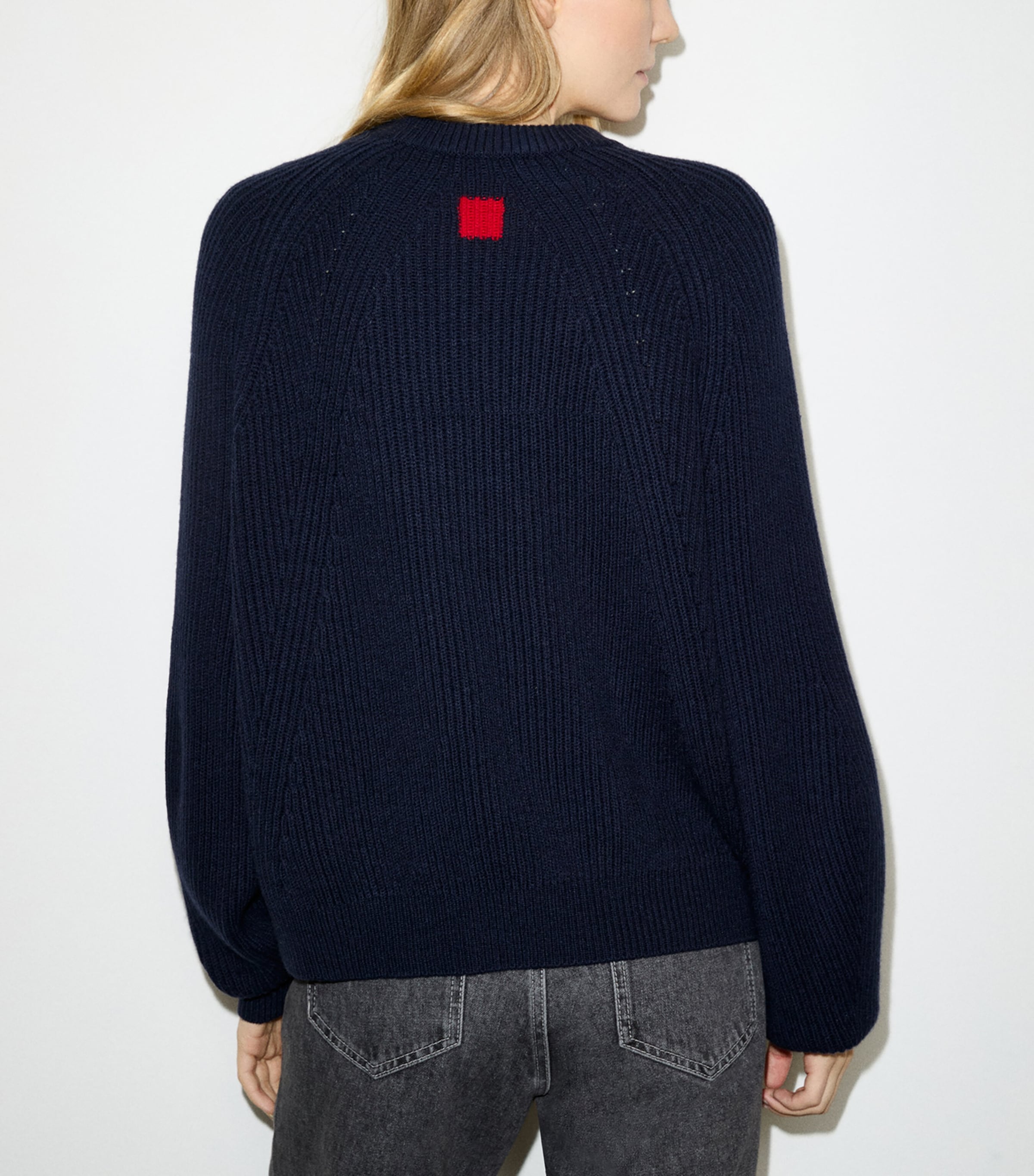 MAX&Co. Womens Wool-Cashmere Sweater Navy Image 4