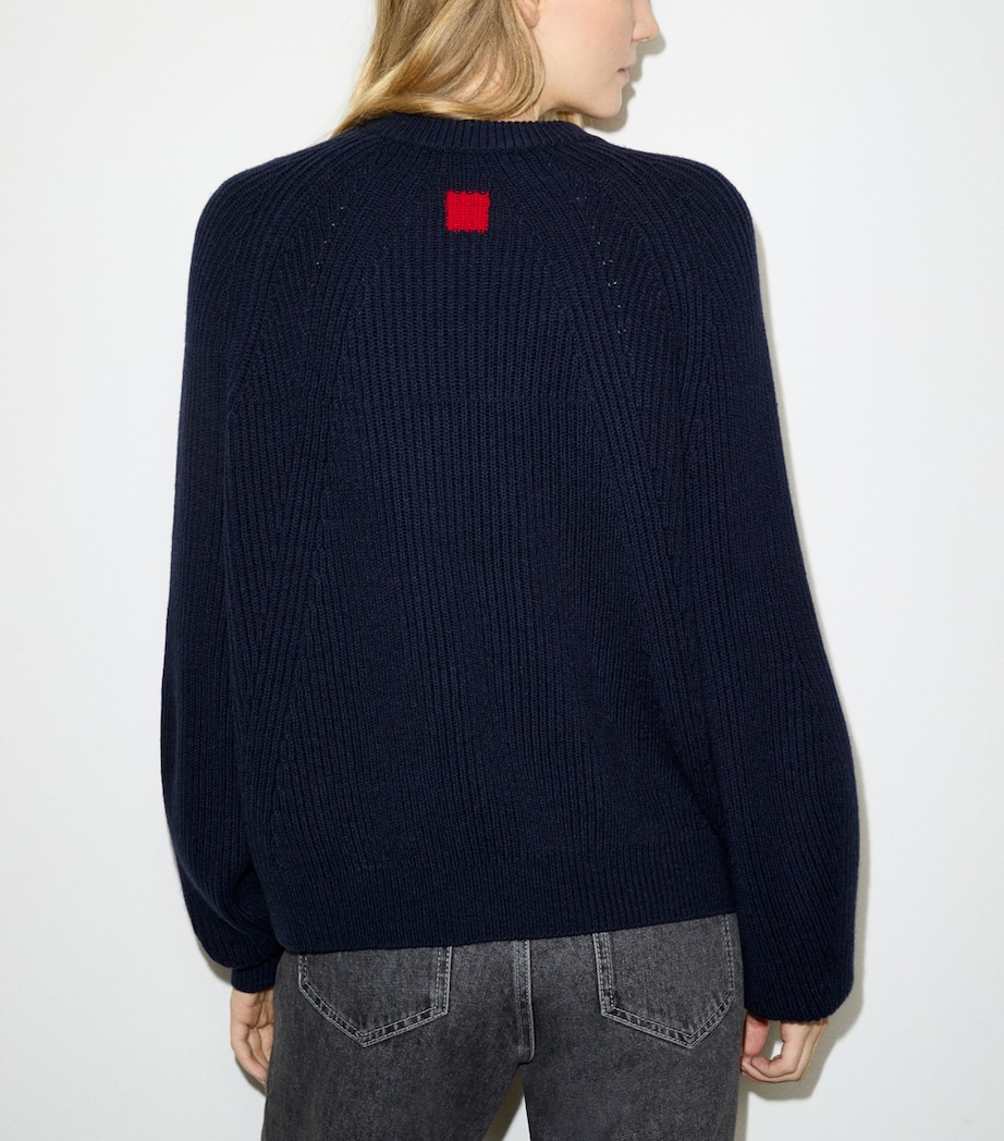 MAX&Co. Womens Wool-Cashmere Sweater Navy Image 4