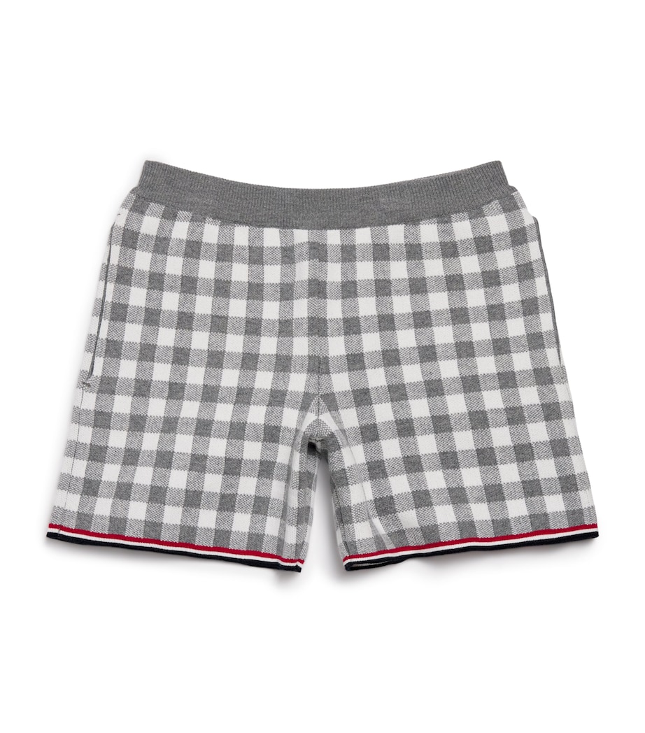 Gingham Split-Hem Shorts (2-12 Years) LT GREY Image 1