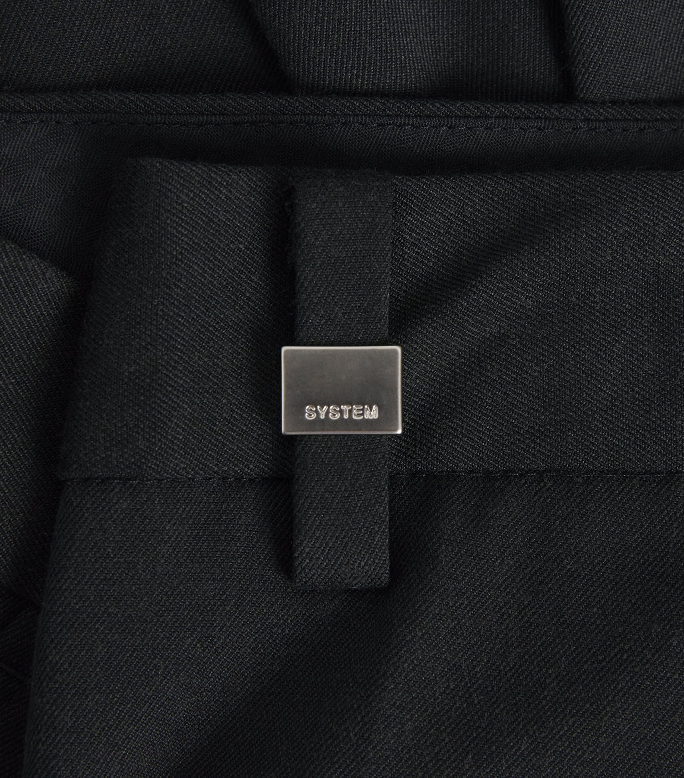 System Mens Double-Pleated Trousers Black Image 6