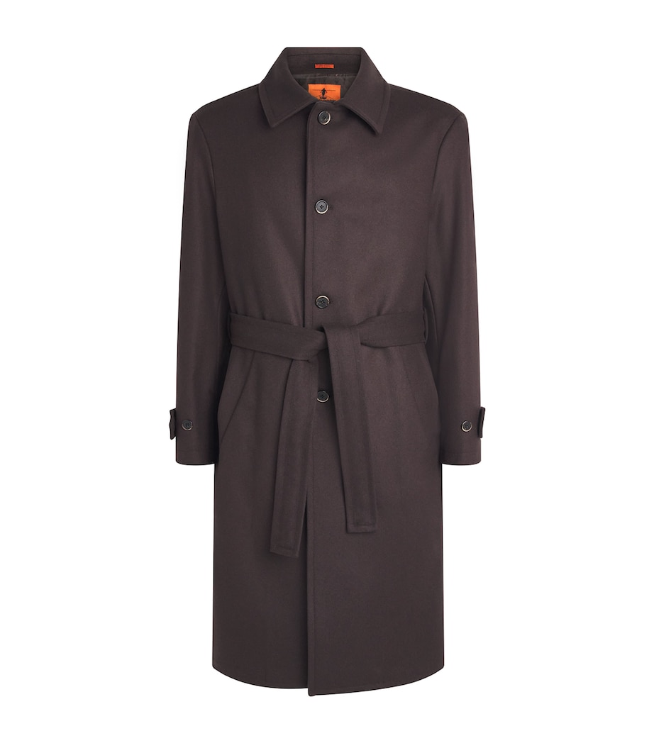 Barena Mens Wool-Blend Longline Overcoat Bruno Image 1