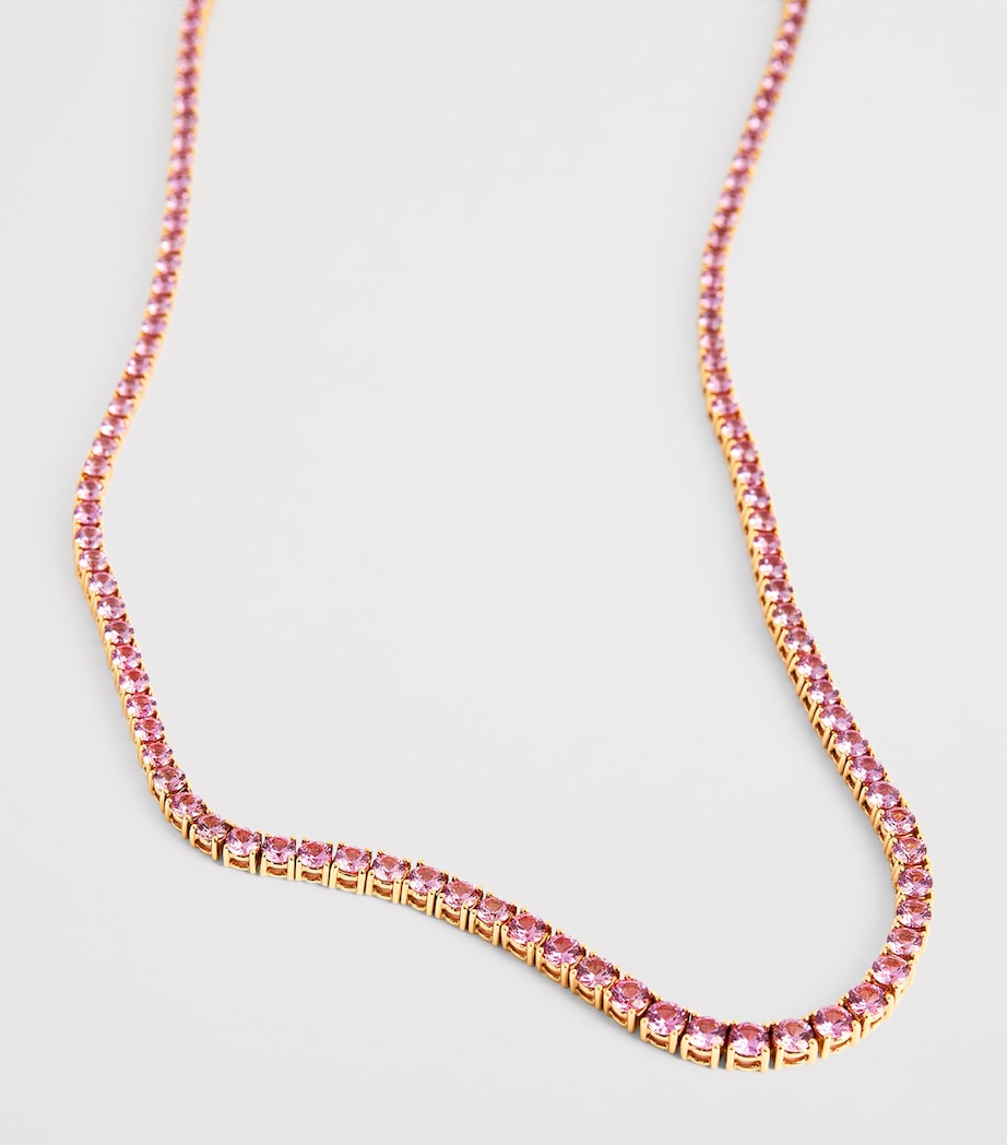 Rose Gold and Pink Sapphire Hepburn Necklace ROSE GOLD Image 3