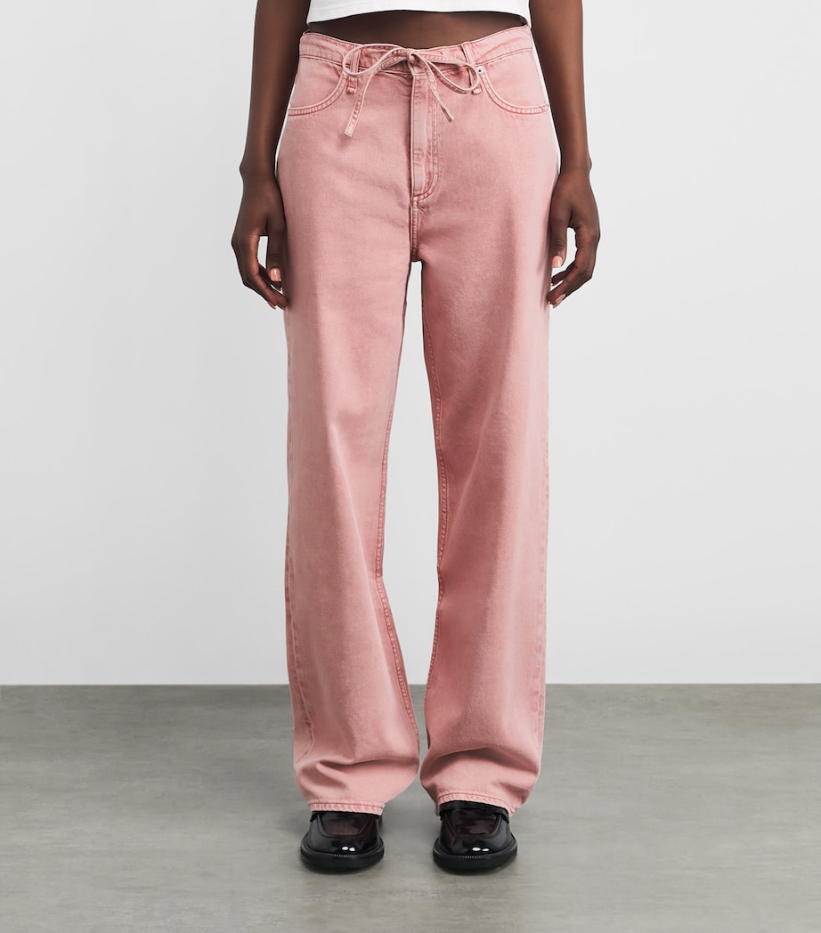 Drawstring Phoebe Wide-Leg Jeans 111 RASPBERY Image 3