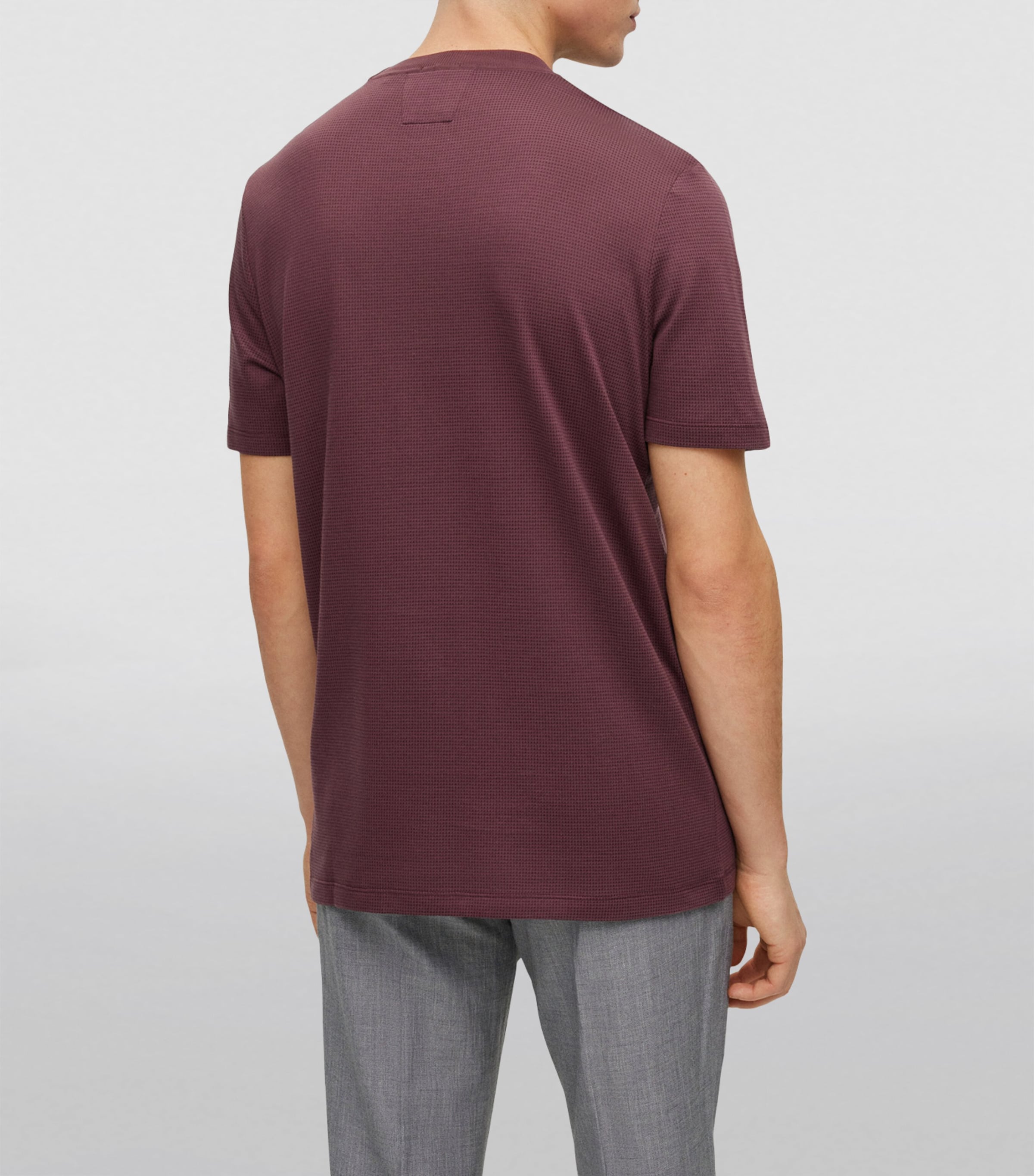 Cotton-Silk Textured T-Shirt 601 Image 4