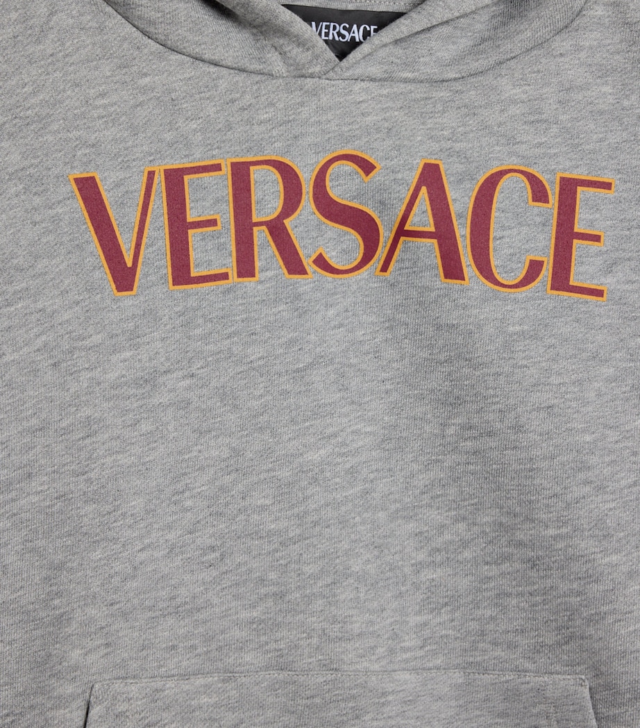 Cotton Logo Hoodie (6-14 Years) 6E780-GREY+RED+HONEY Image 2