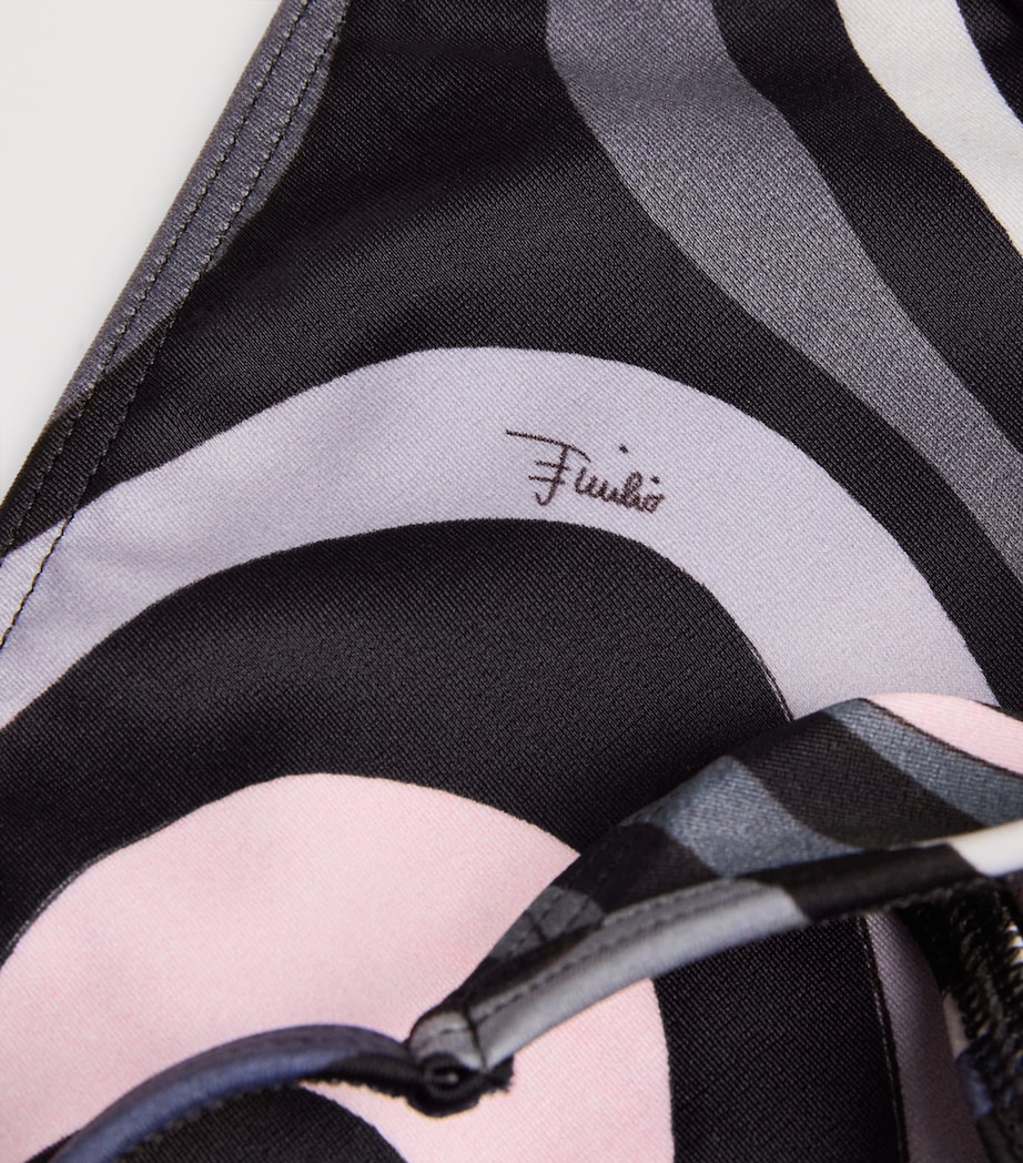 Marmo Print Triangle Bikini Bottoms 068/BLACK PINK Image 4