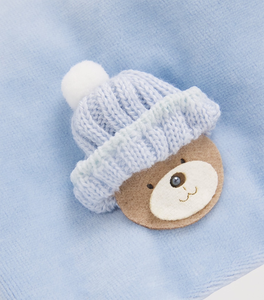 Organic Cotton Teddy Hat (1-18 Months) A05 AZZURRO Image 3