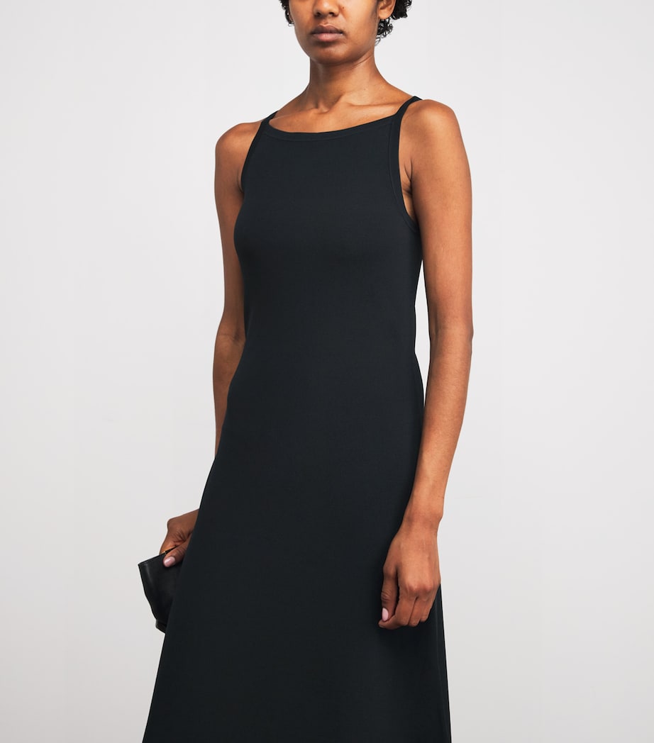 Stretch-Knit Maxi Dress BLACK Image 4