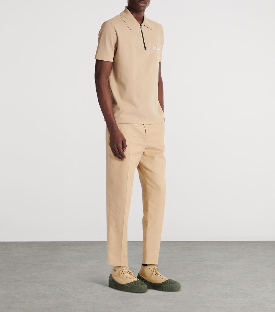 Embroidered Logo Polo Shirt WHL CAMEL/BLANC Image 6