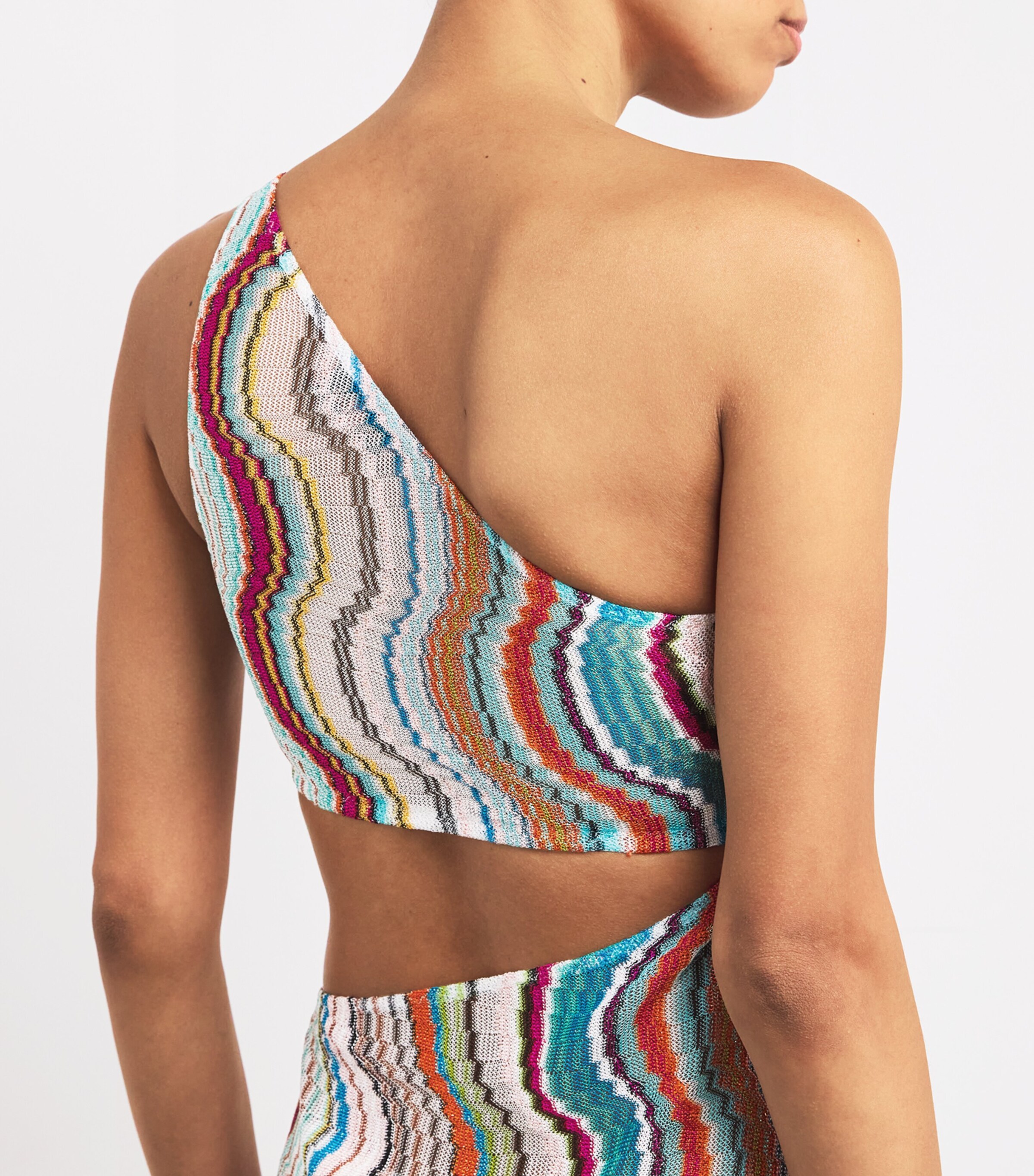 Missoni Multi Asymmetric Cut-Out Mini Dress | Harrods UK