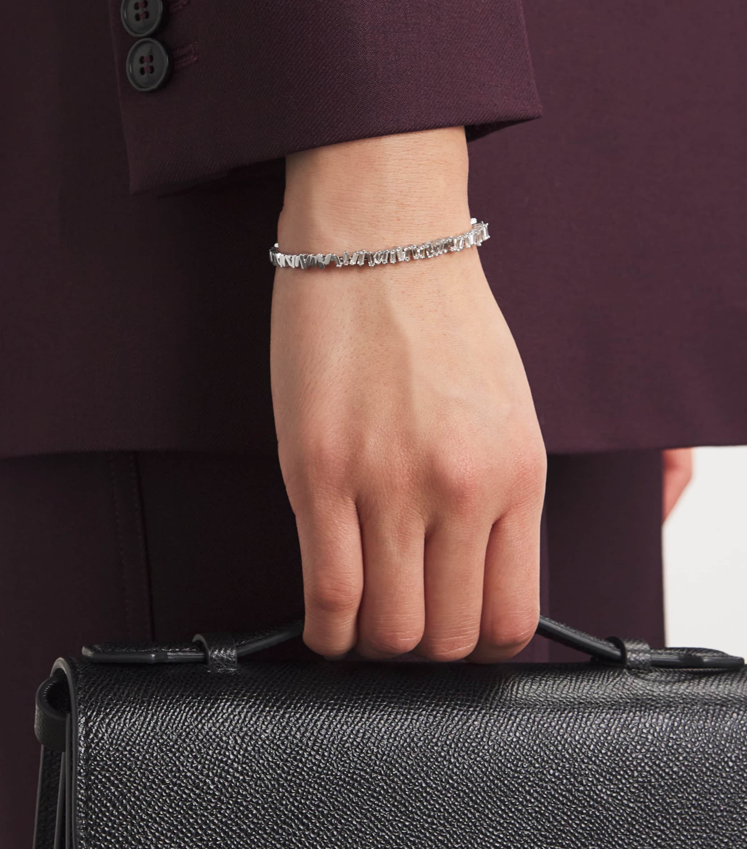 White Gold and Diamond Classic Bangle 18K WG/WD Image 2