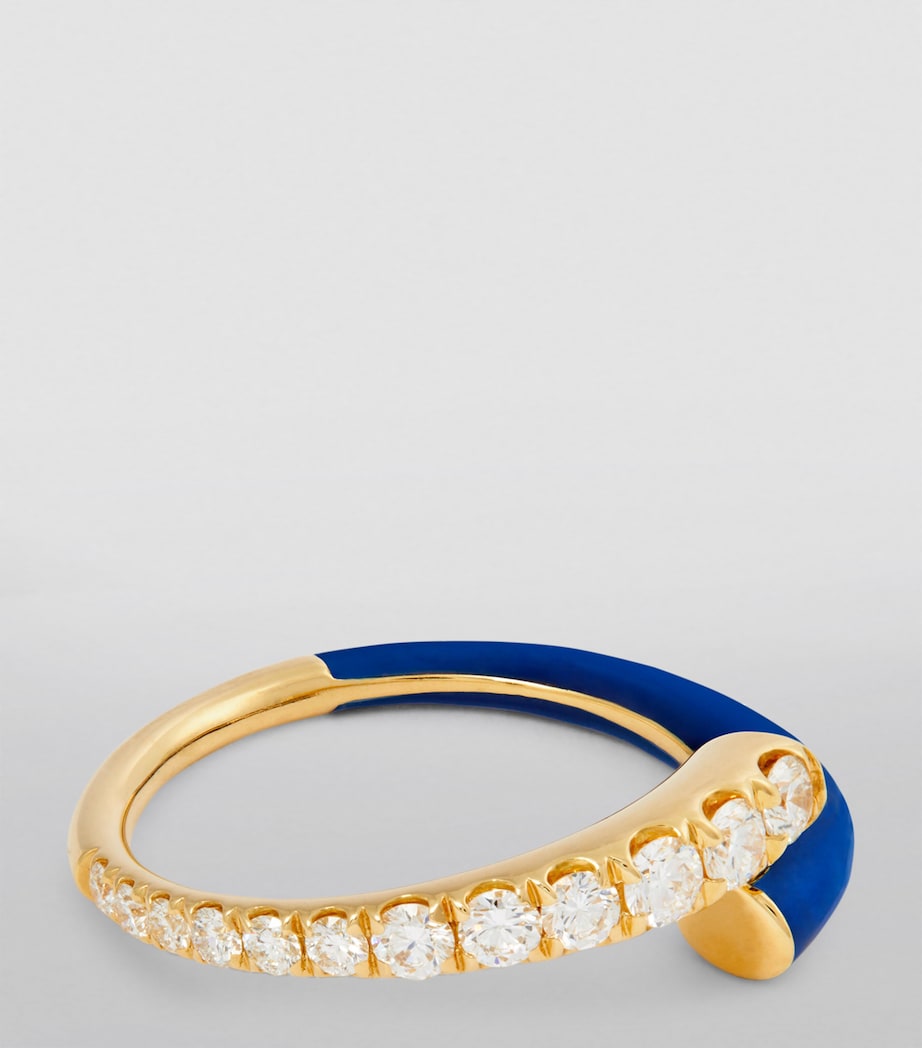 Yellow Gold, Diamond and Enamel Lola Ring YELLOW GOLD Image 3