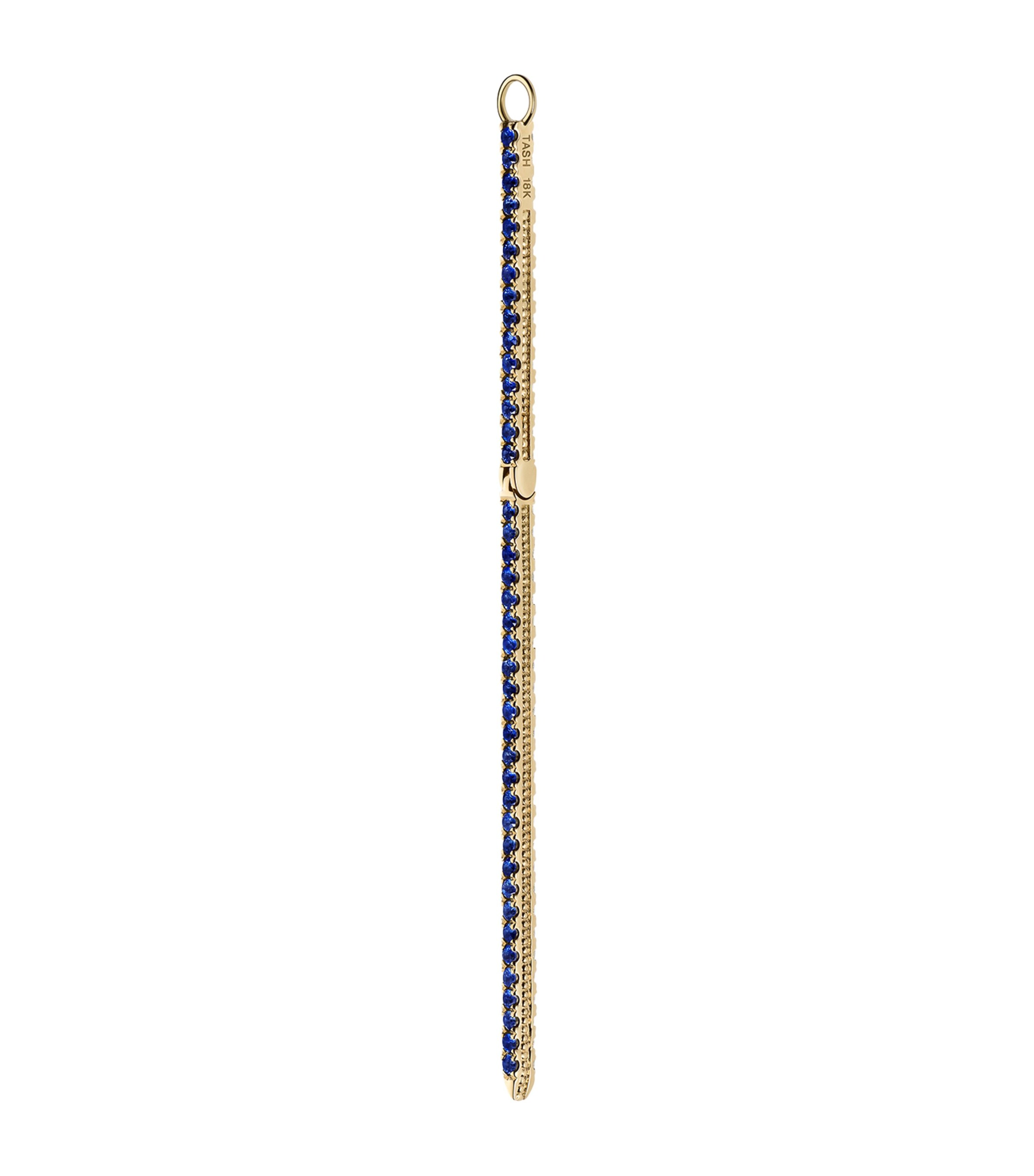 Maria Tash Diamond And Sapphire Eternity Bar Earring Charm In Gold