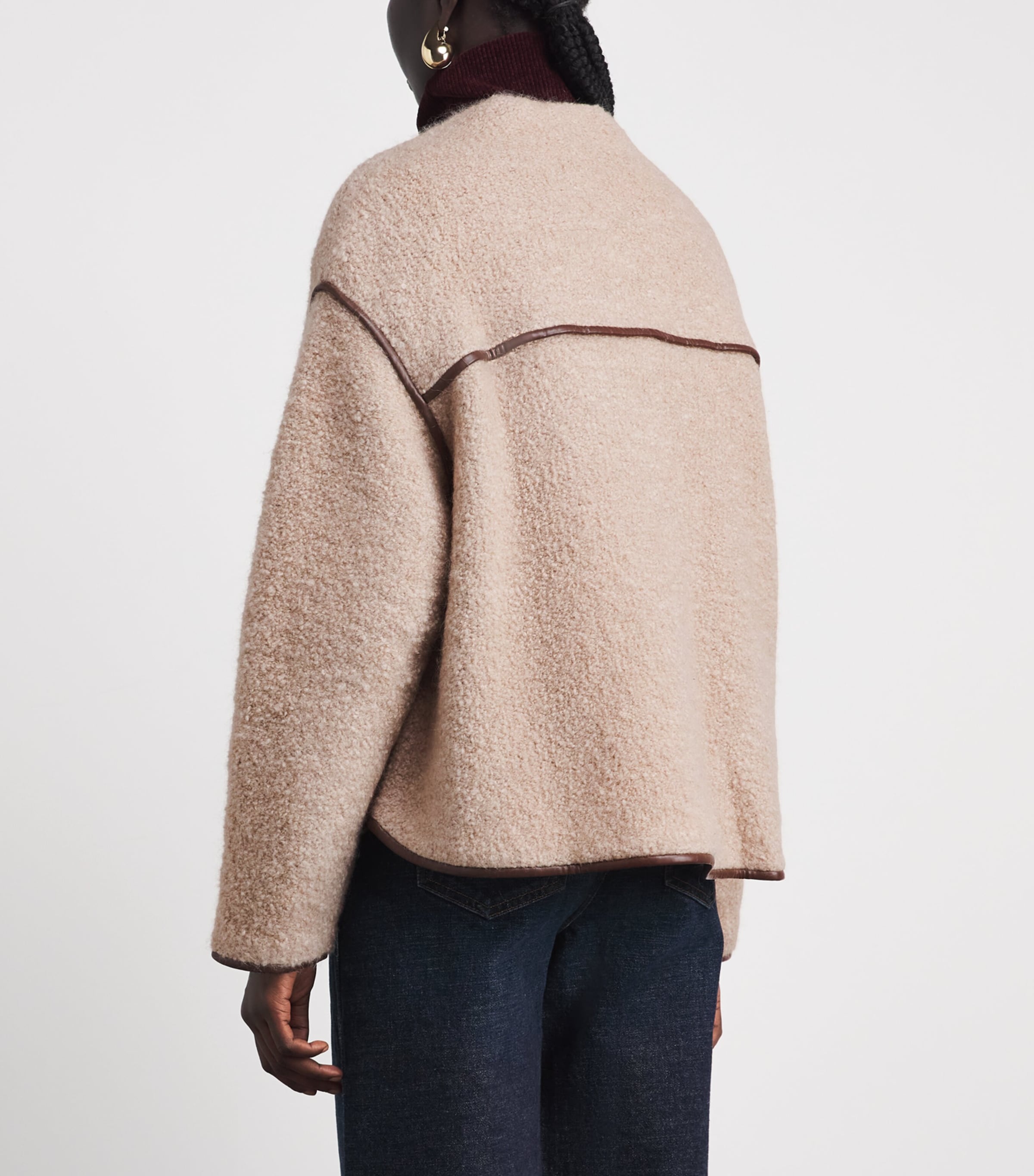 Altuzarra Womens Alpaca-Blend Irving Jacket Akoya Pearl Image 5