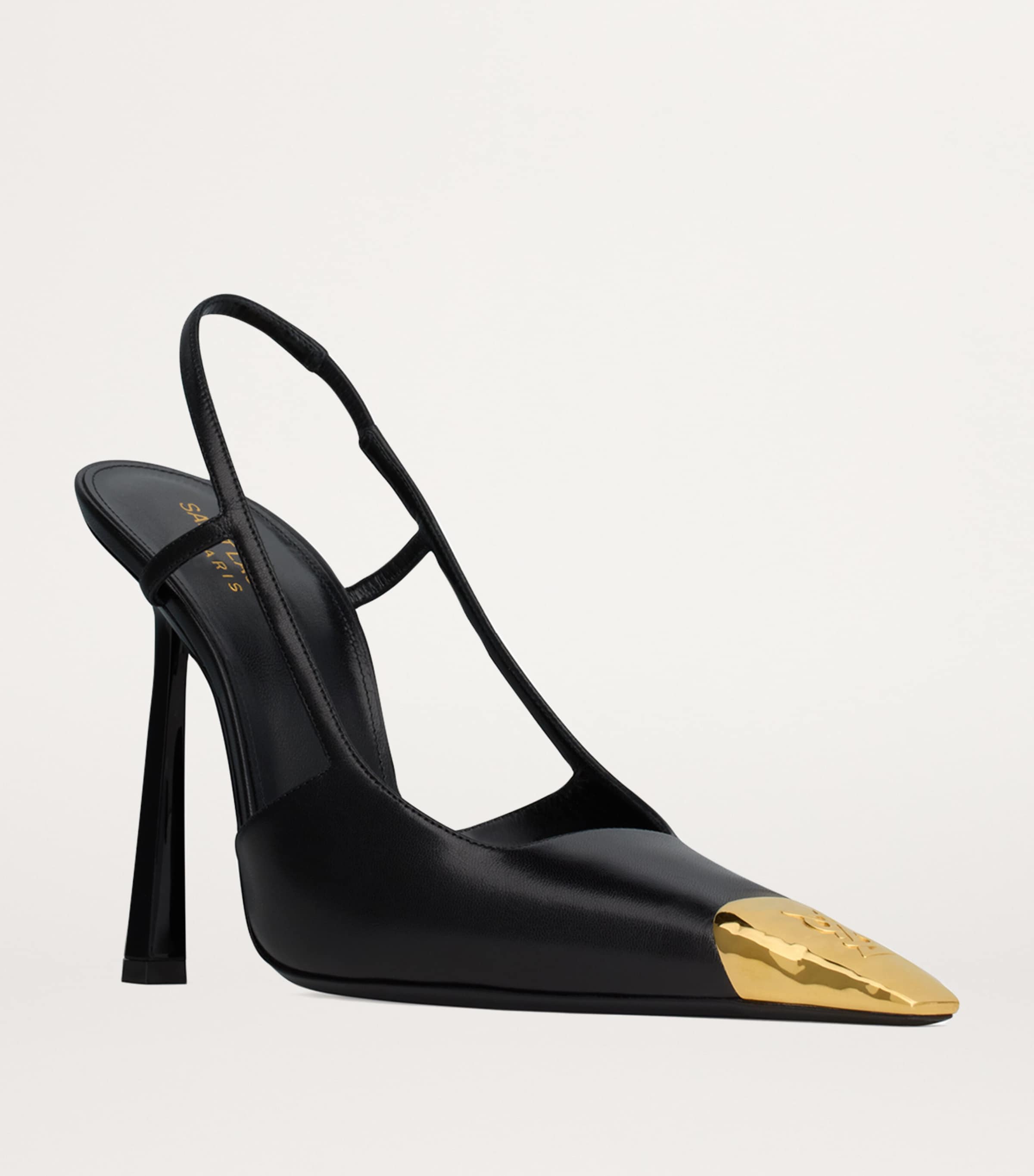 Saint Laurent Leather Jeanne Slingback Pumps 110 | Harrods UK
