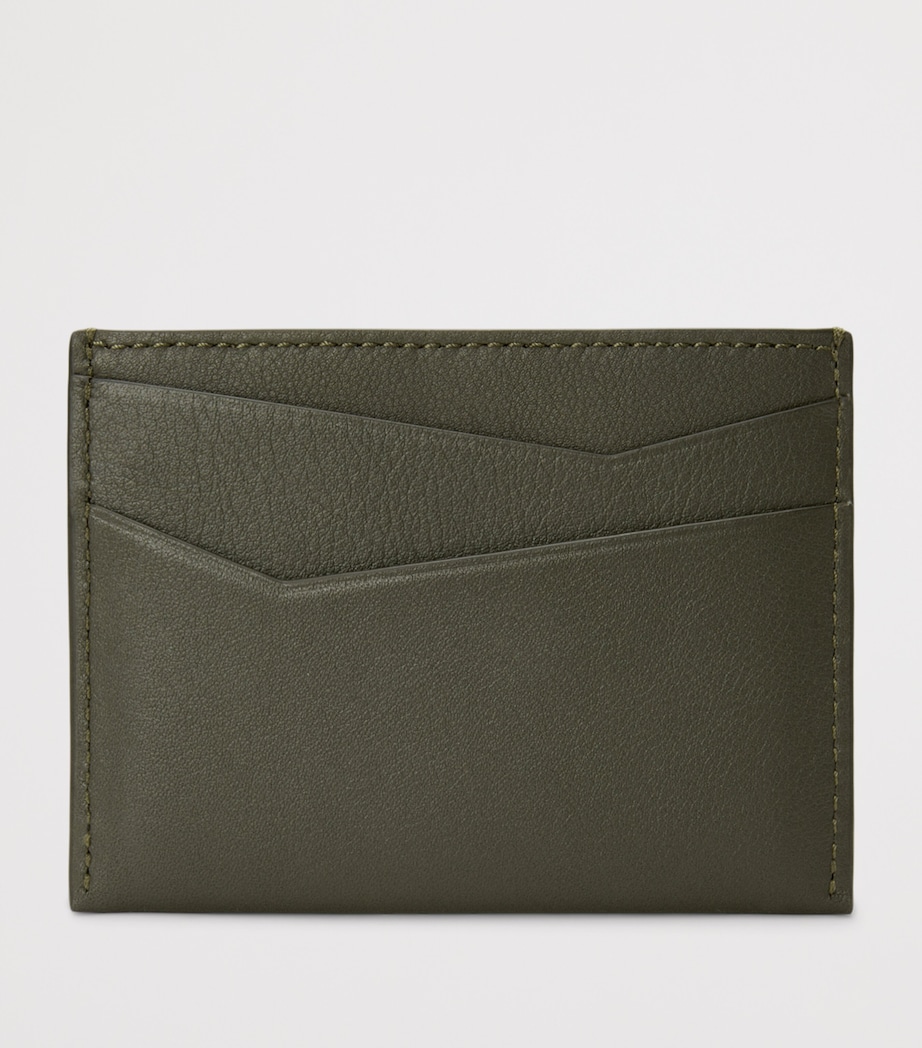 Leather Puzzle Edge Card Holder DARK KHAKI Image 2