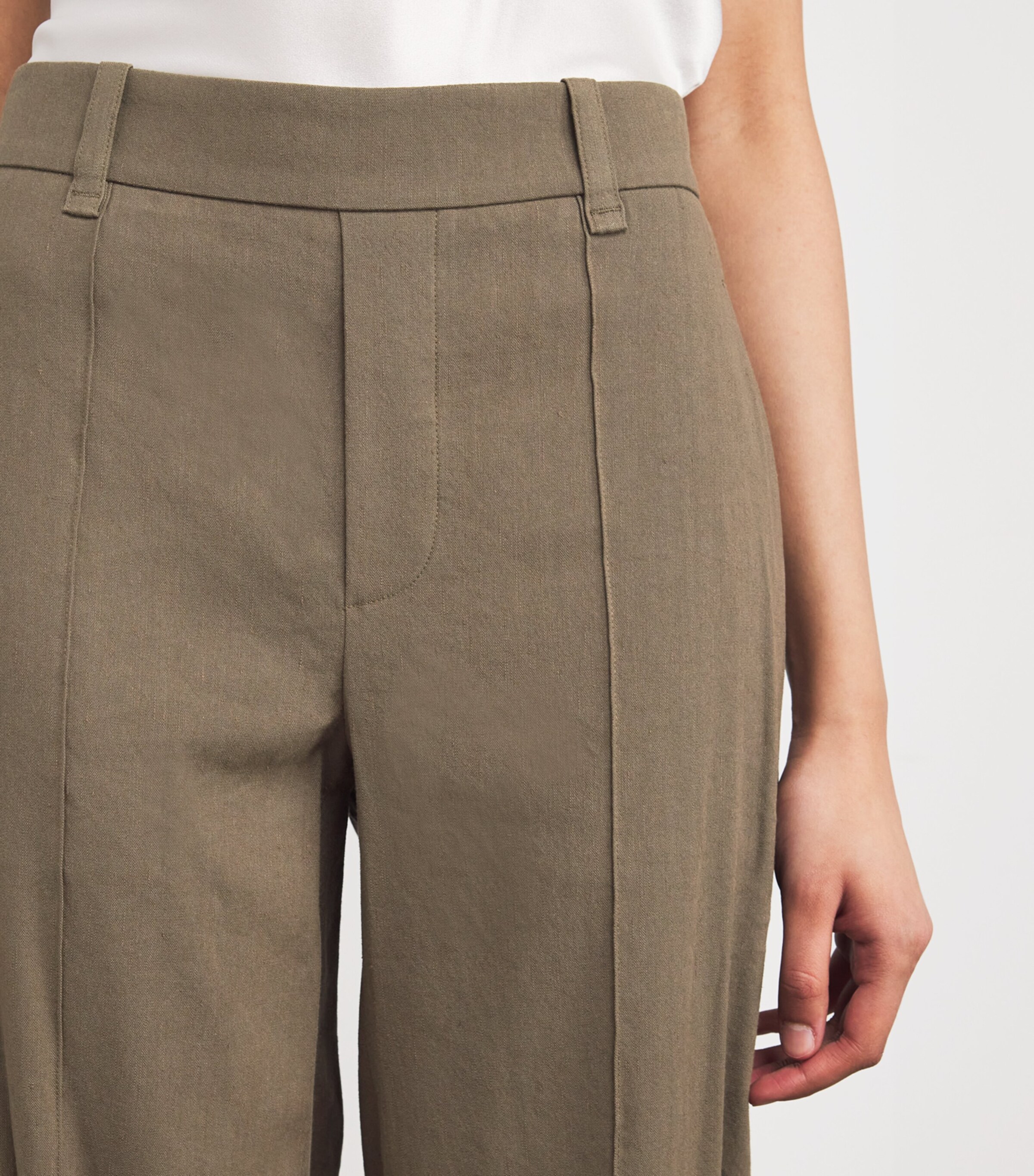 Linen-Blend High-Rise Trousers 309MSS Image 6