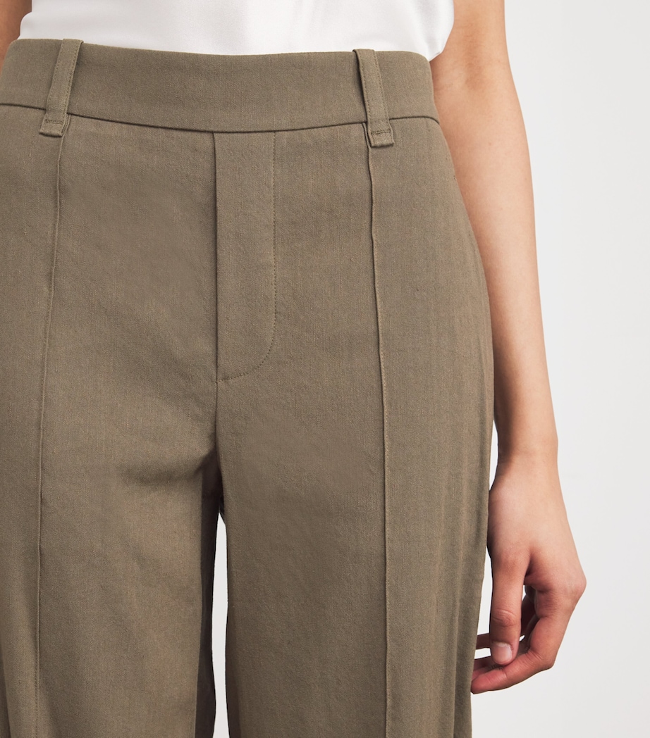 Linen-Blend High-Rise Trousers 309MSS Image 6