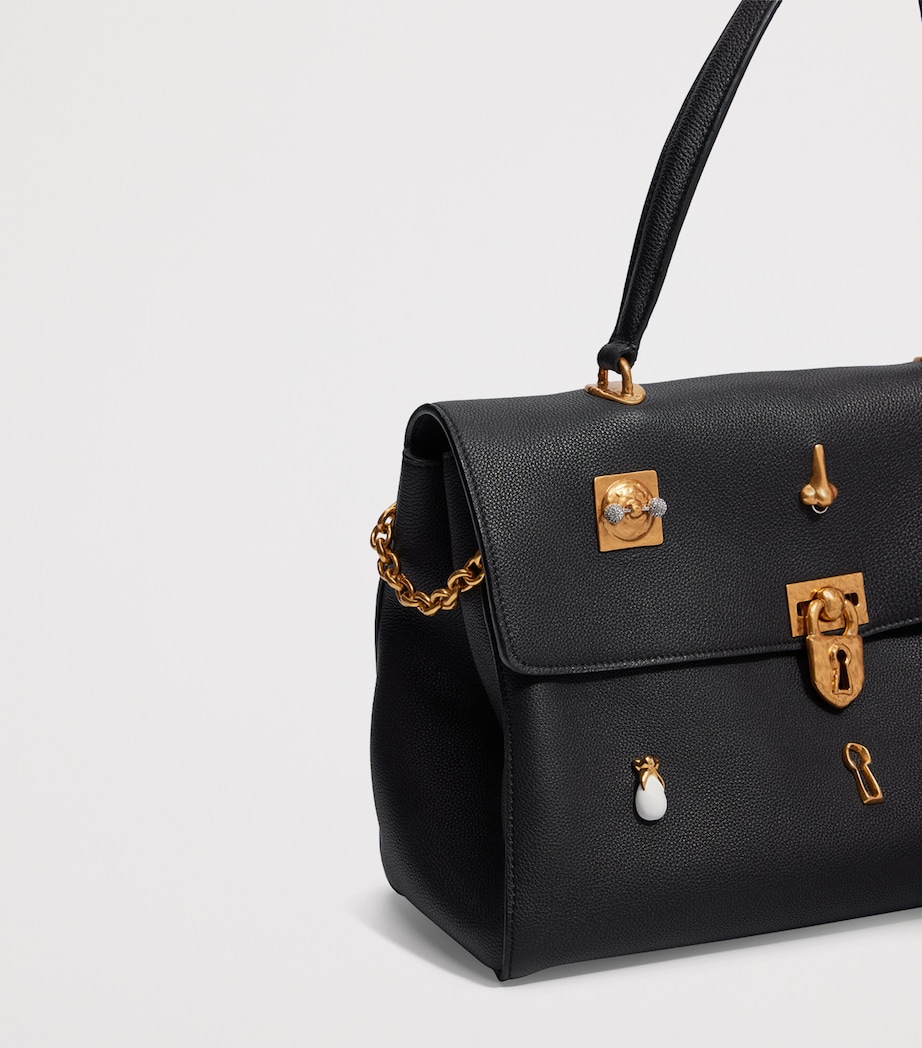 Leather Bijoux Soft Secret Shoulder Bag 999 BLACK Image 5