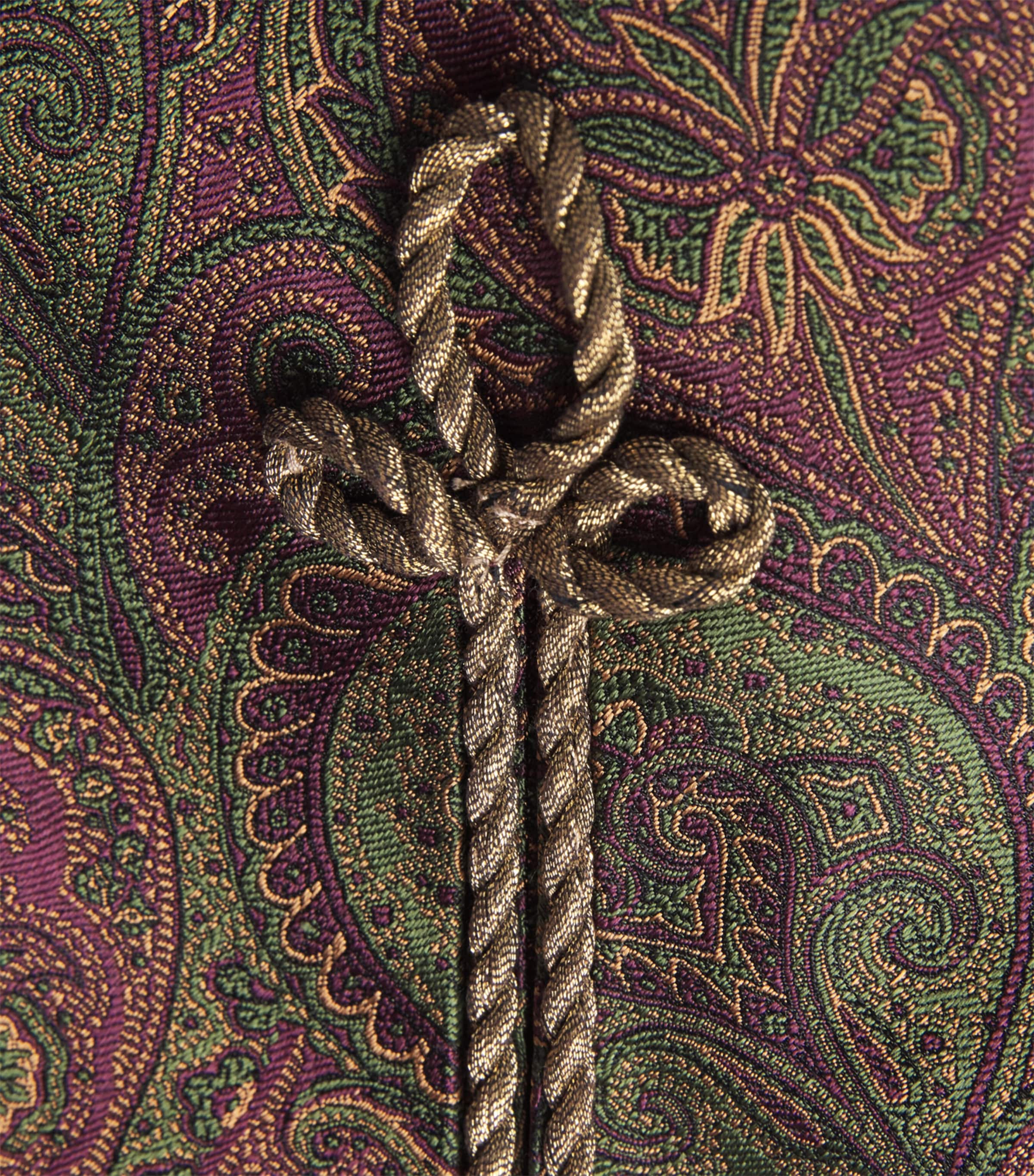 Silk Paisley Print Dressing Gown MULTI Image 5