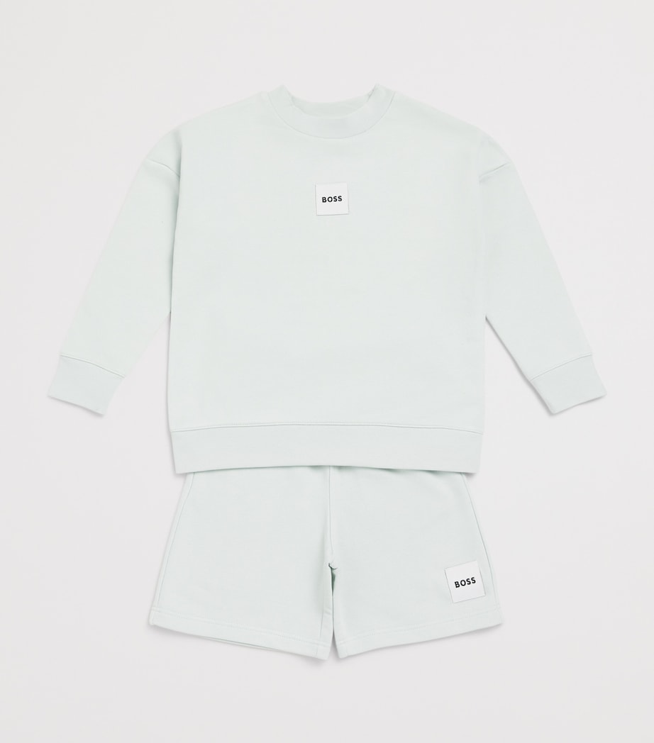 BOSS Kidswear Cotton-Blend Bermuda Shorts (4-16 Years) Green Image 3