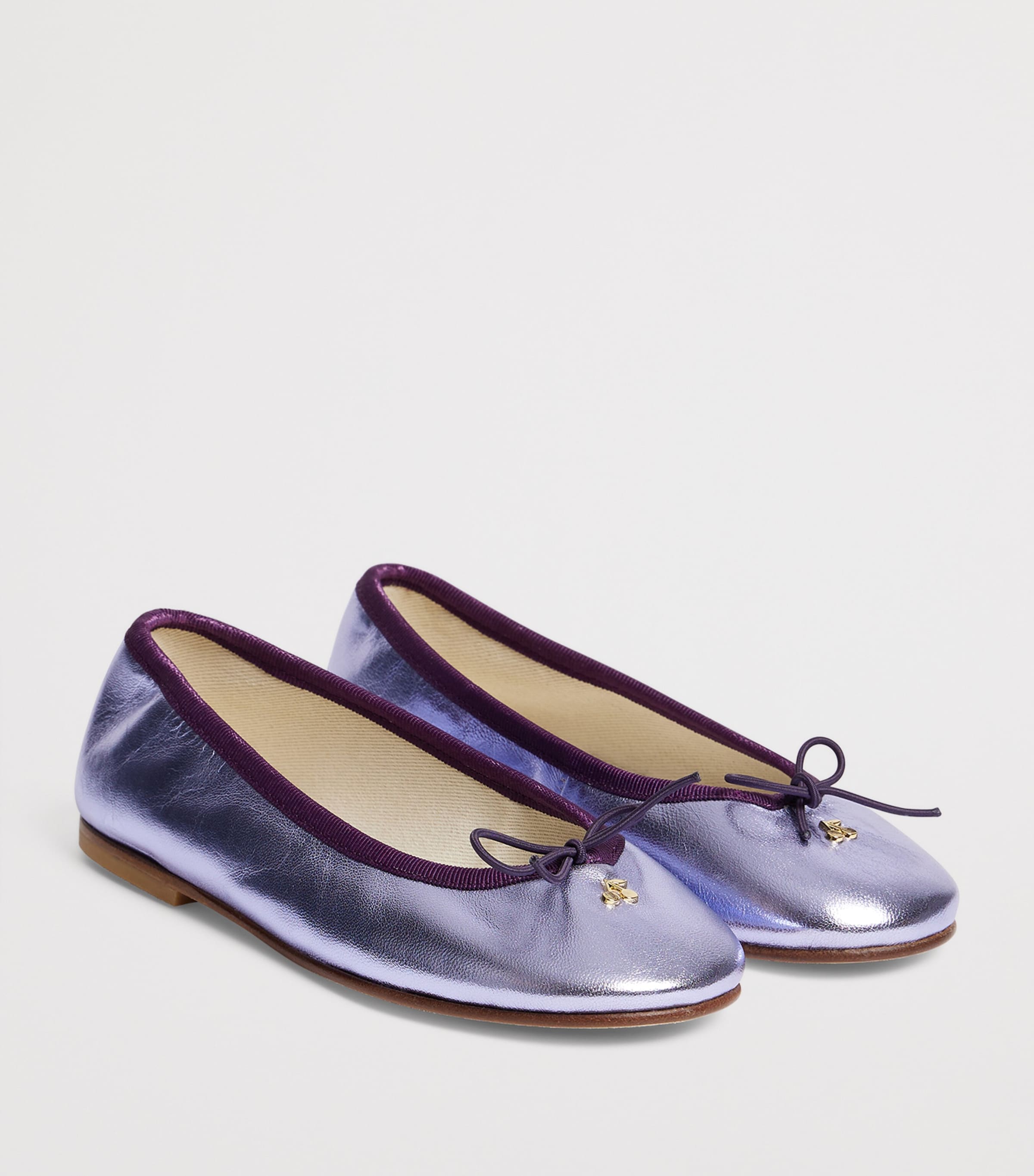 Leather Lisa Ballet Flats LILAS Image 2