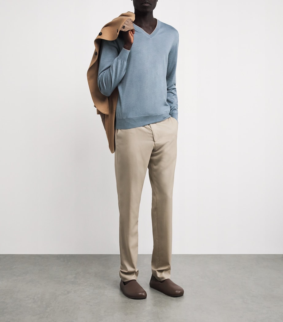 Cashmere V-Neck Sweater J.13 SHARK J25/26 Image 2