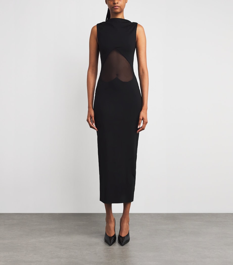 Cut-Out Divine Maxi Dress BLACK Image 6