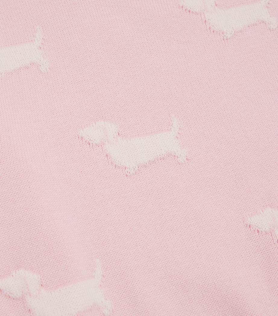 Cotton Dog Print Sweater (2-12 Years) LT PINK Image 3