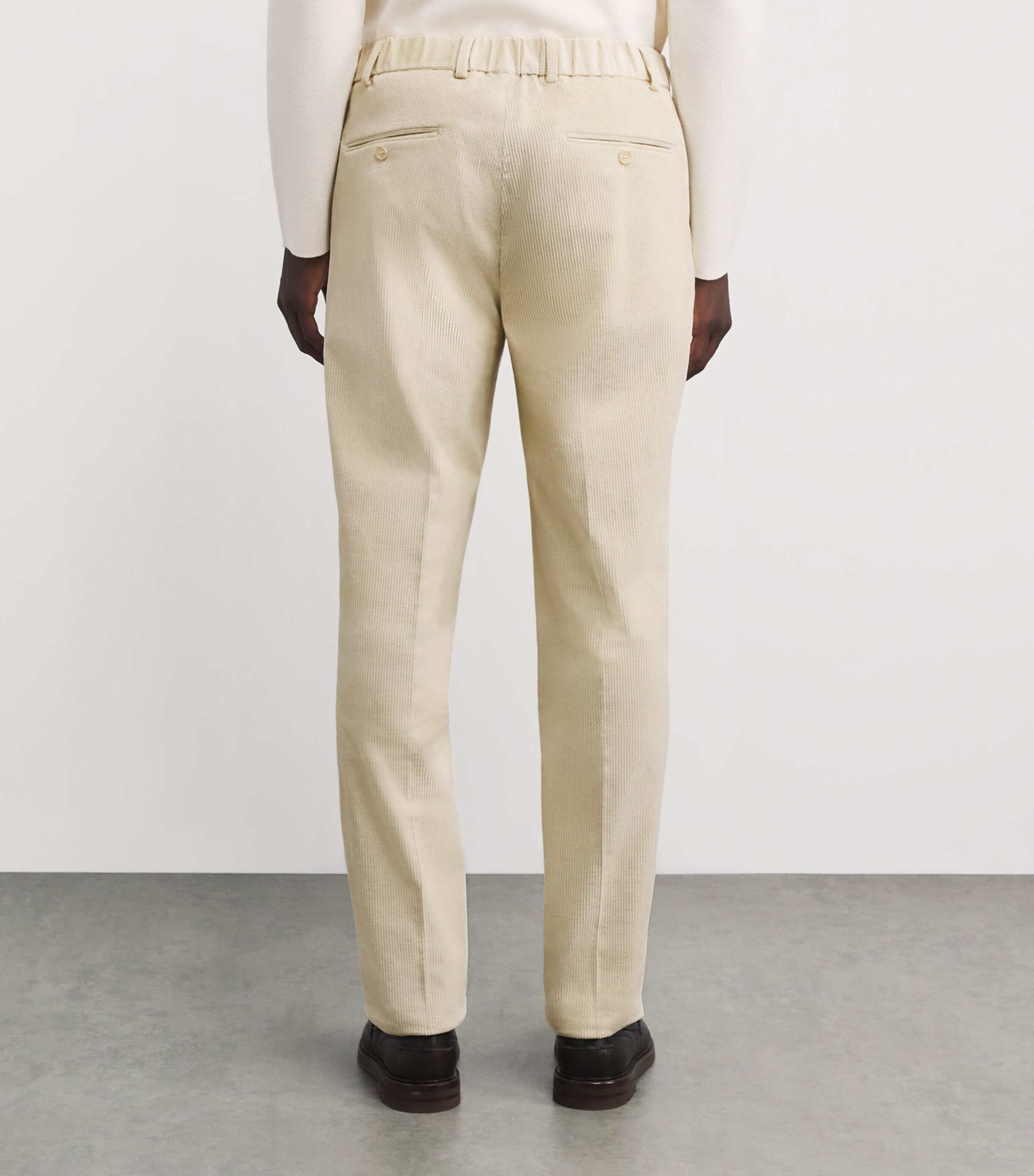 N.Peal Mens Corduroy Atrani Trousers Ofw Off White Image 4