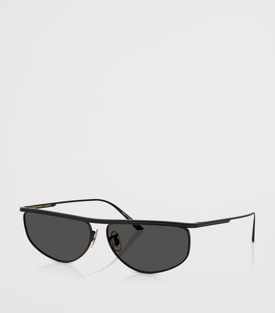 Oliver Peoples Steel 1986C Irregular Oval Sunglasses Black Image 2