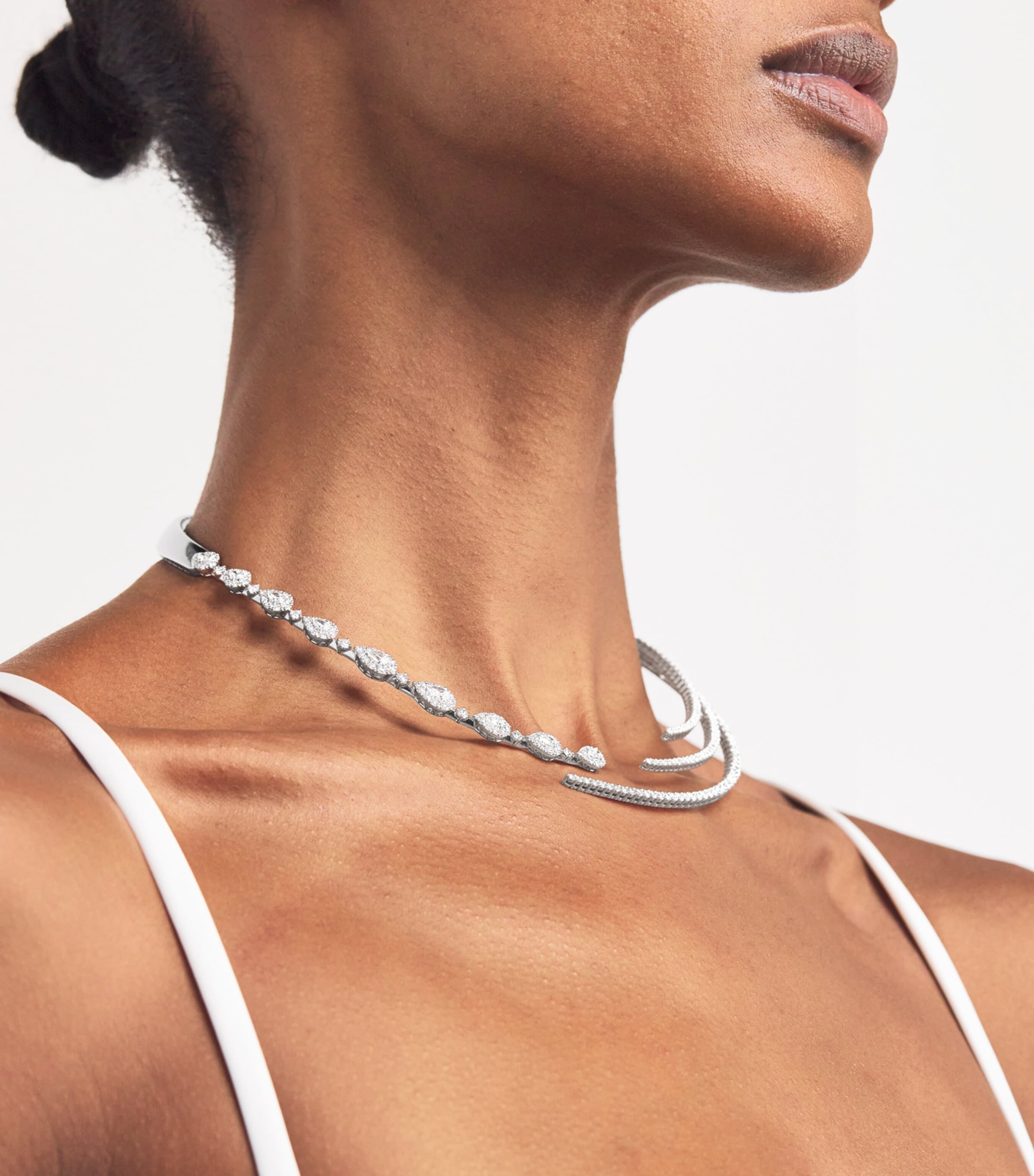 Yeprem White Gold and Diamond Choker White Gold Image 4