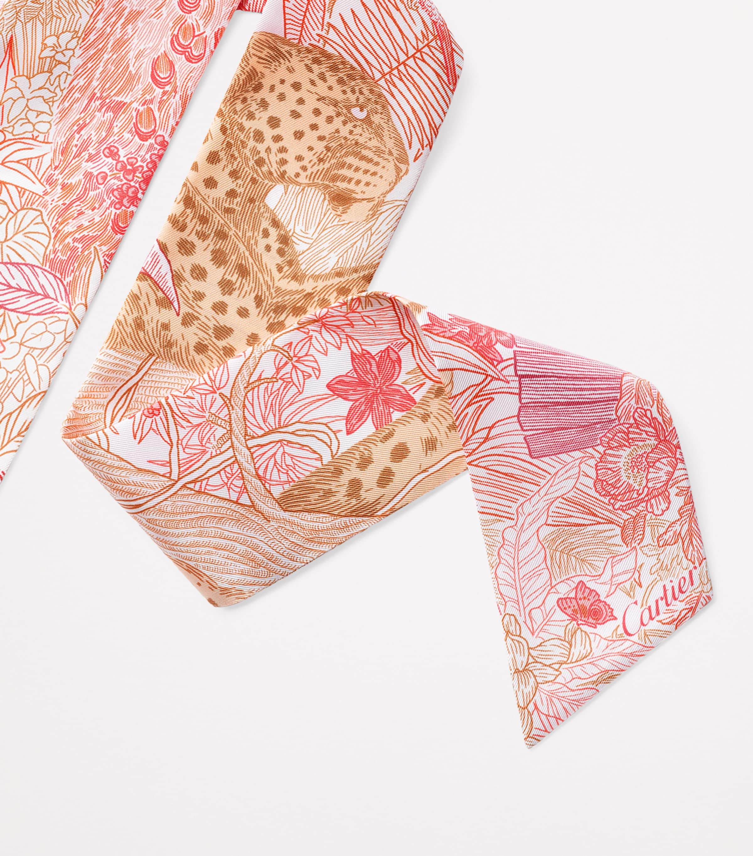 Silk Panthère Greenhouse Twilly CHERRY RED/PINK Image 2