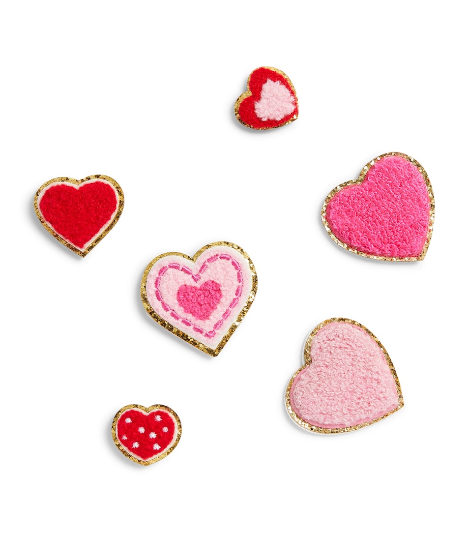 Set of 6 Valentines Heart Patches MULTI Image 2