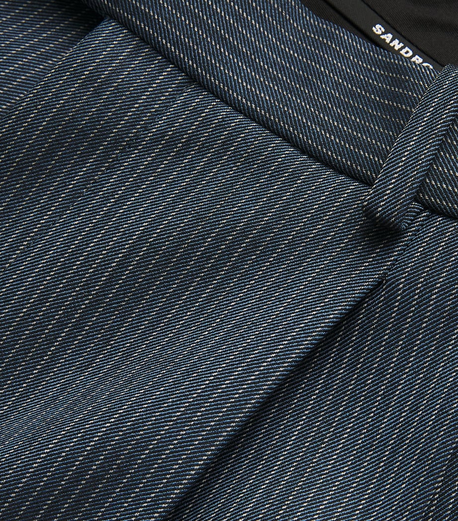 Pinstripe Shorts BLUE Image 5