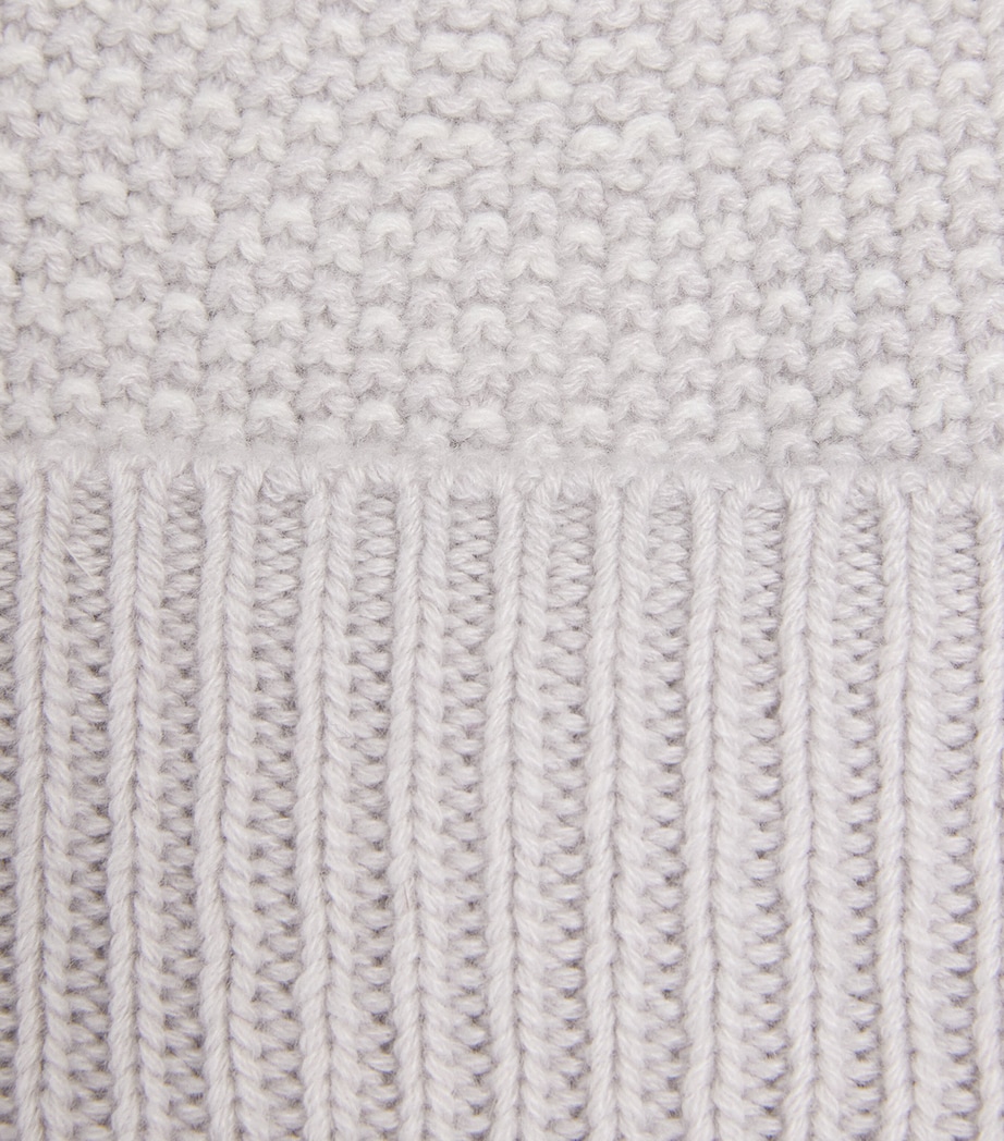 Cashmere Seed Stitch Beanie Q25342 SNWMLT/ZNCWHT Image 3
