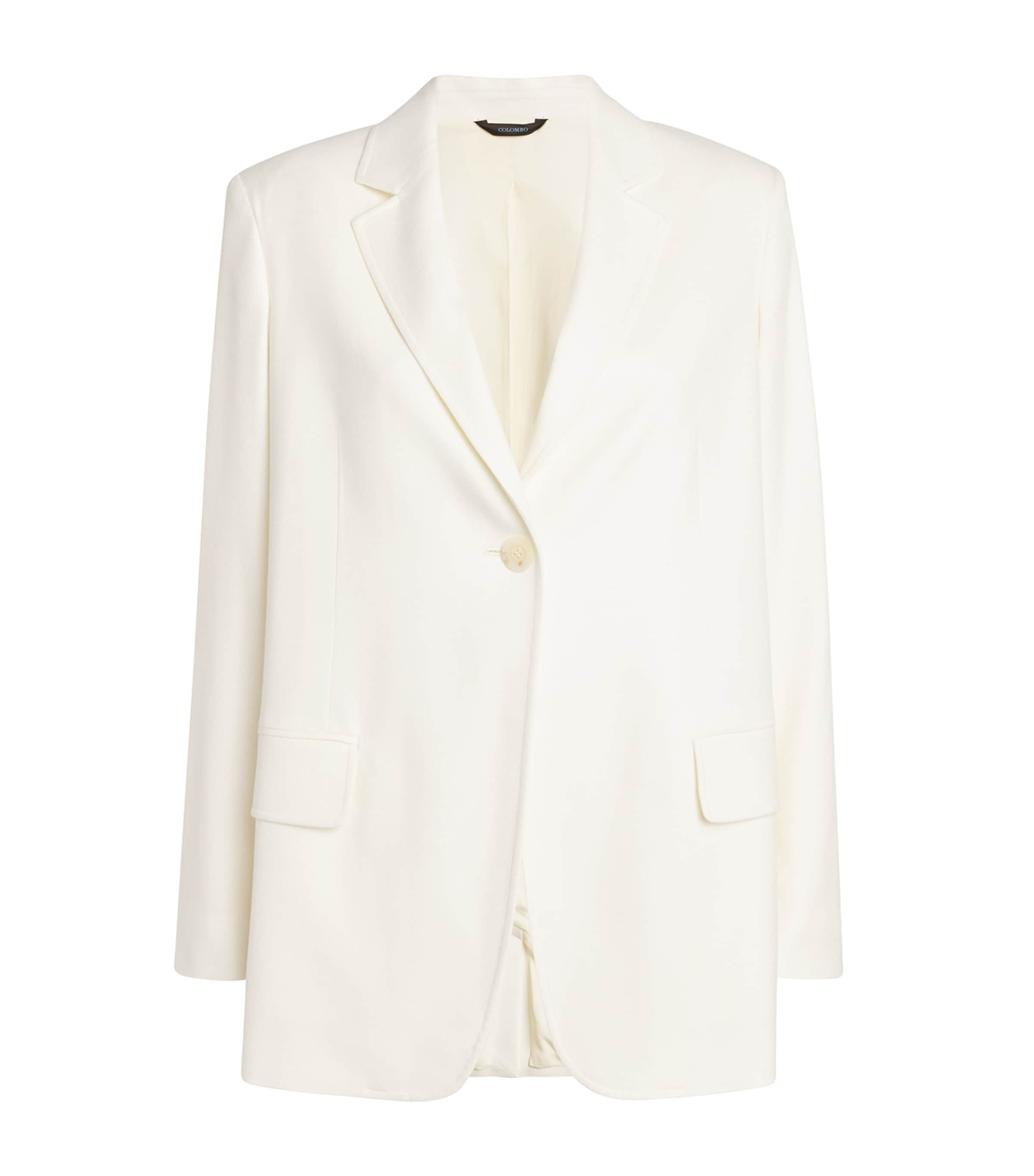 Colombo Cashmere-silk Blazer In Ivory