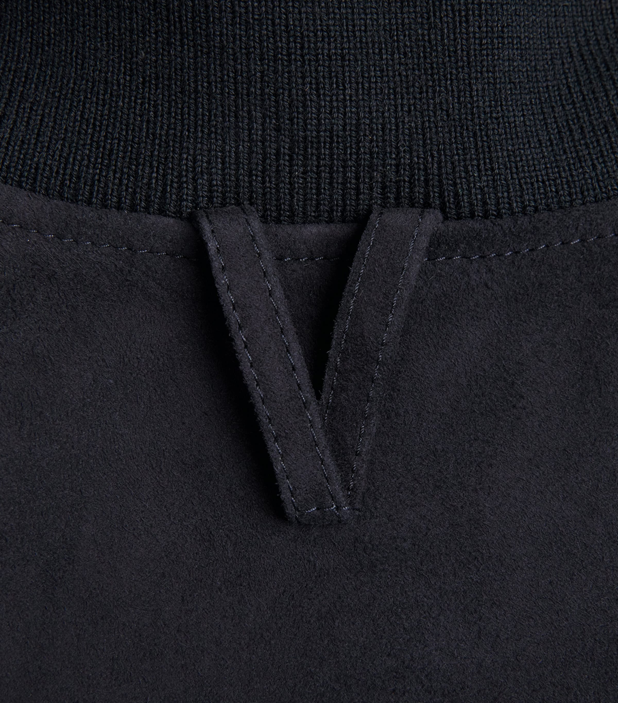 Valstar Mens Suede Valstarino Bomber Jacket Dark Blue Image 6