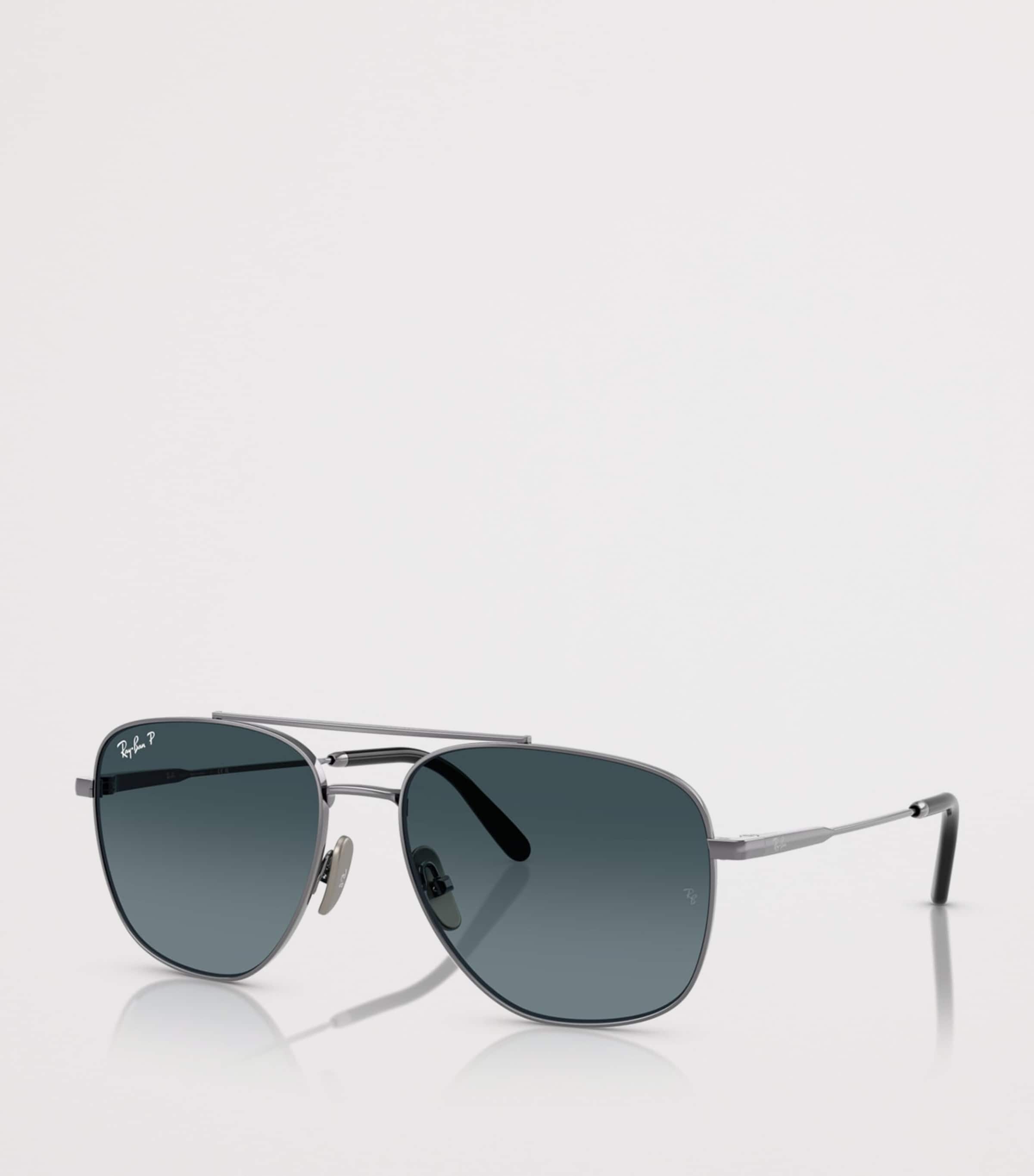 Ray-Ban Titanium William Square Sunglasses Grey Image 2