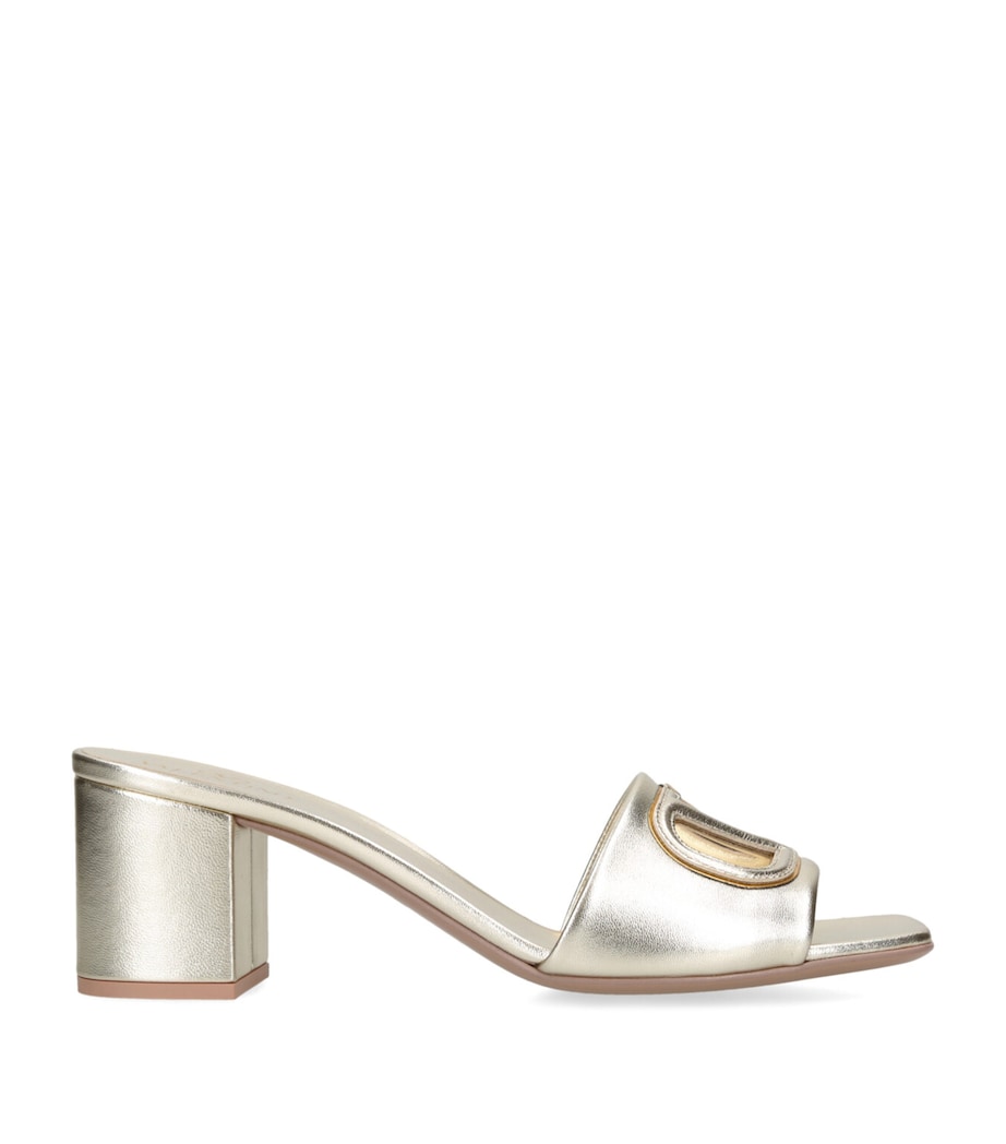 Leather Cut-Out VLOGO Mules 60 GOLD Image 1