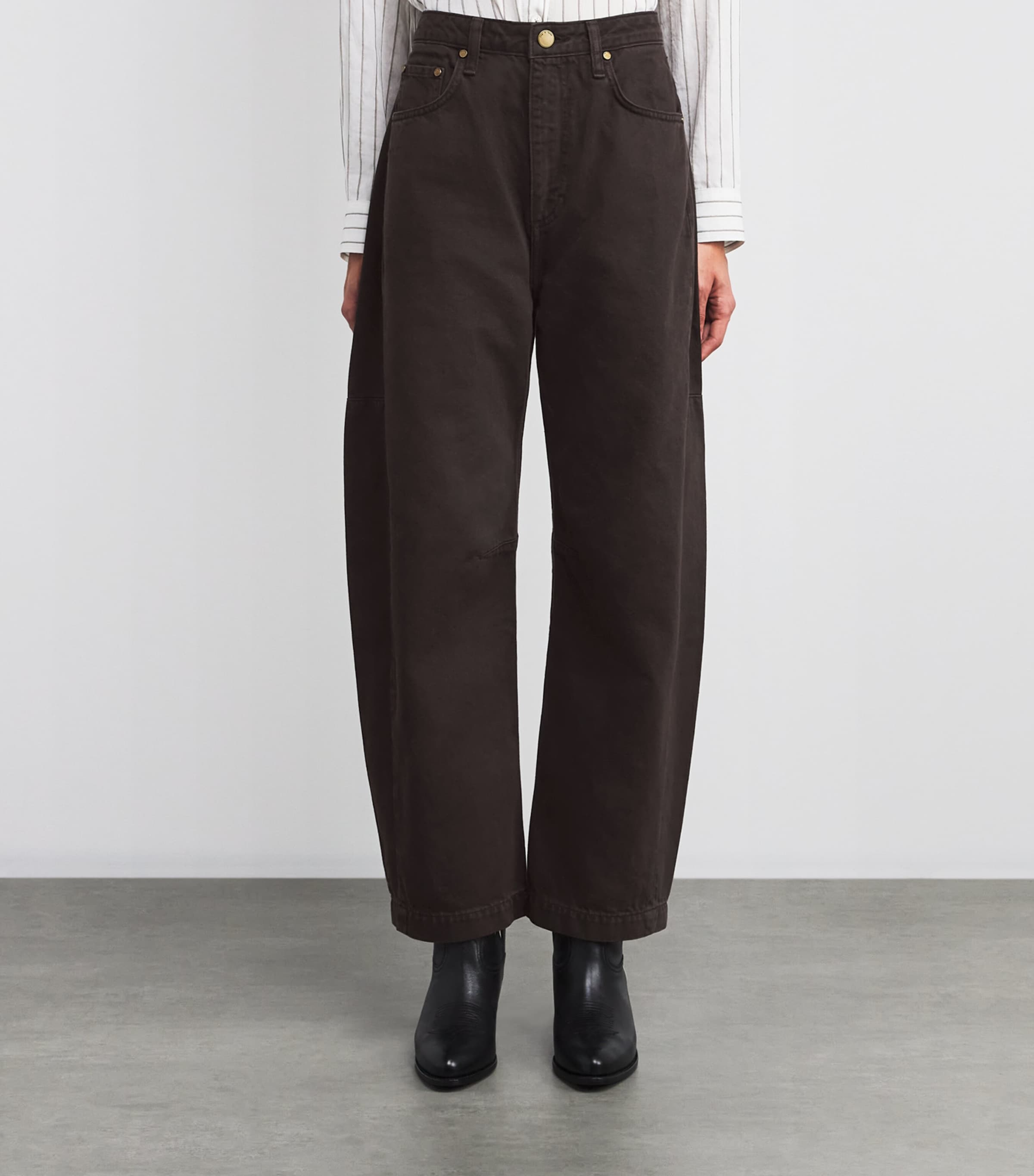 Charlie High-Rise Barrel Jeans ESPRESSO Image 3